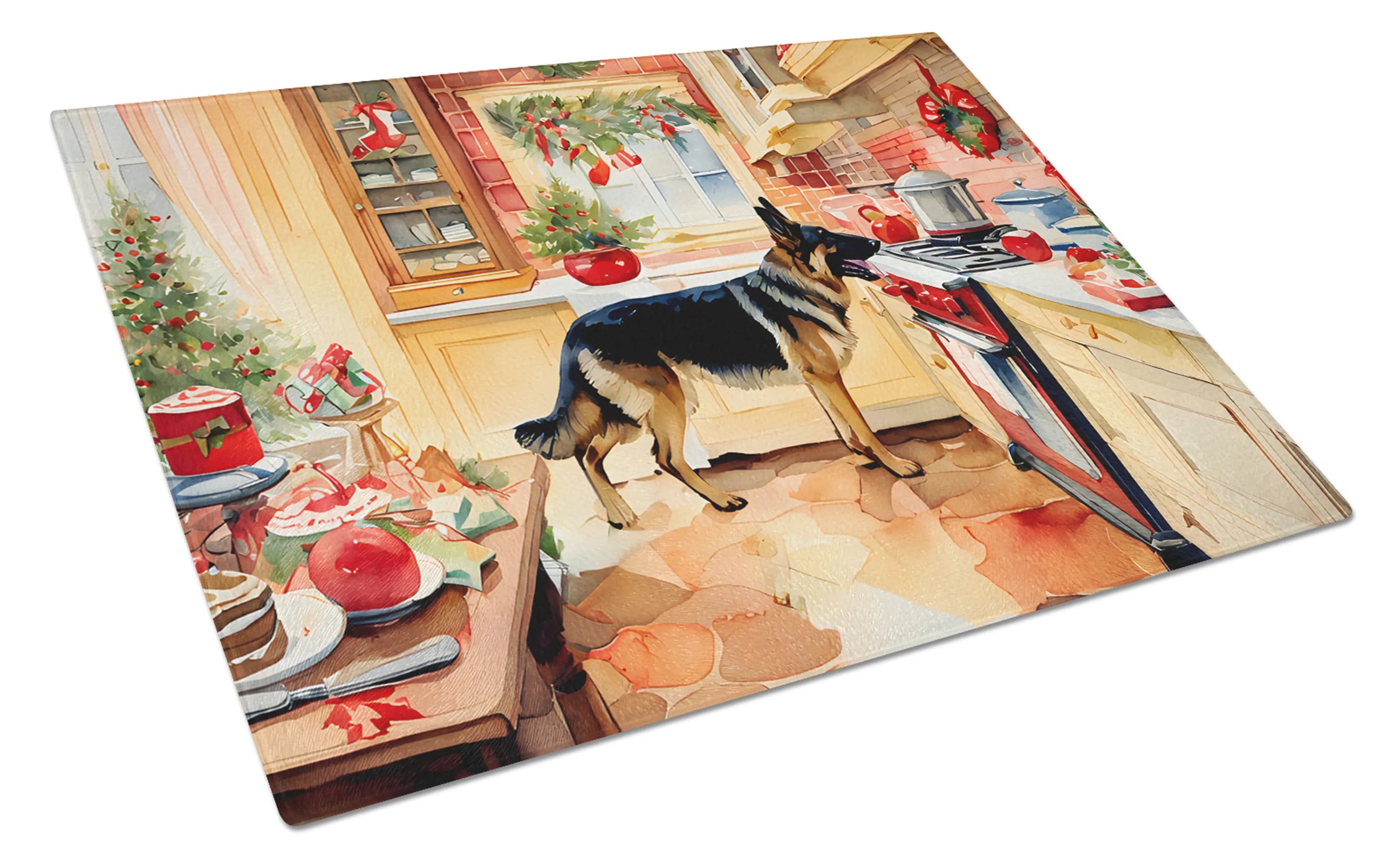 Christmas Cookies Glass Cutting Board - Size: LARGE | Pack Of: 1 | Collection name: Christmas cookies