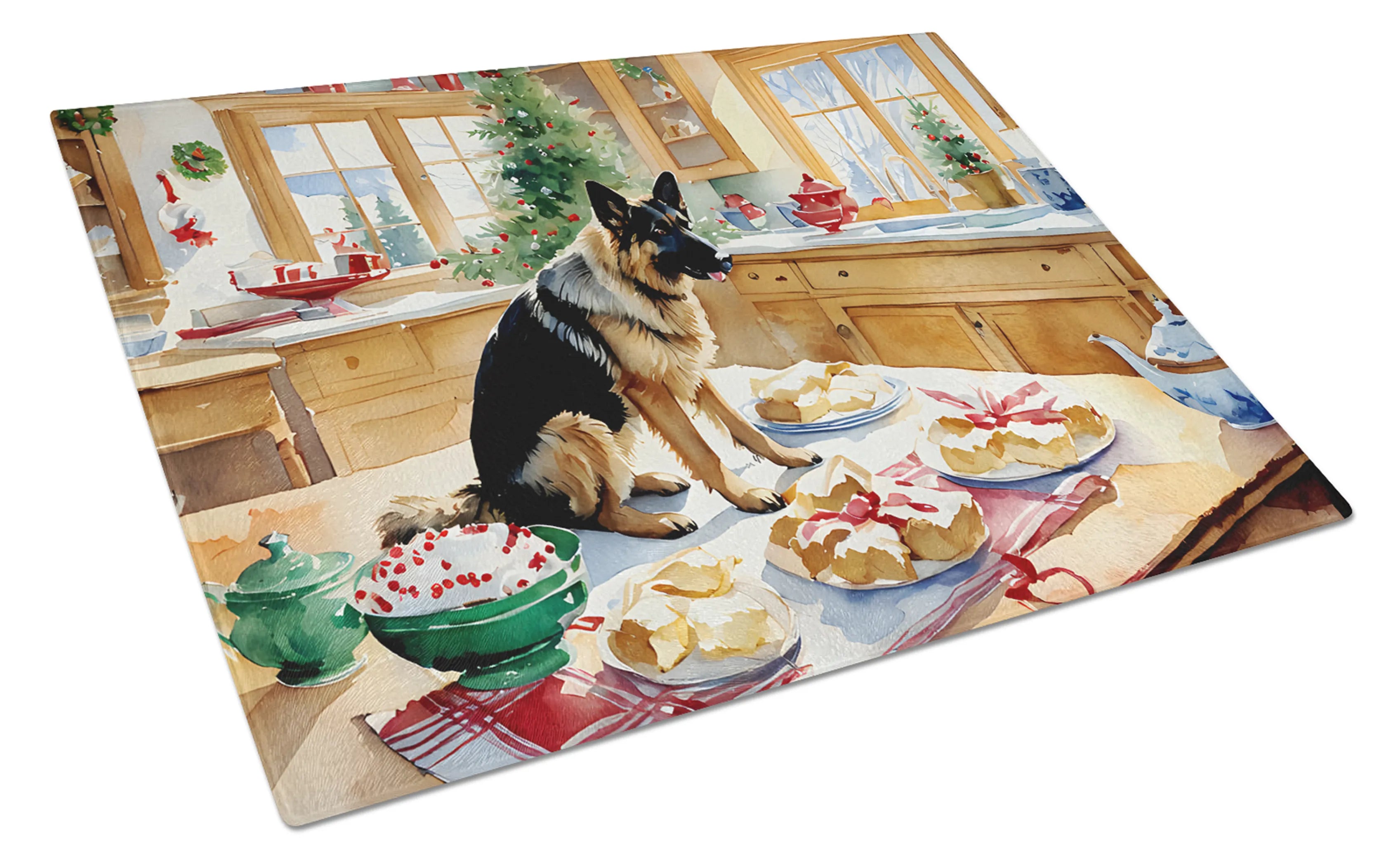 Christmas Cookies Glass Cutting Board - Size: LARGE | Pack Of: 1 | Collection name: Christmas cookies