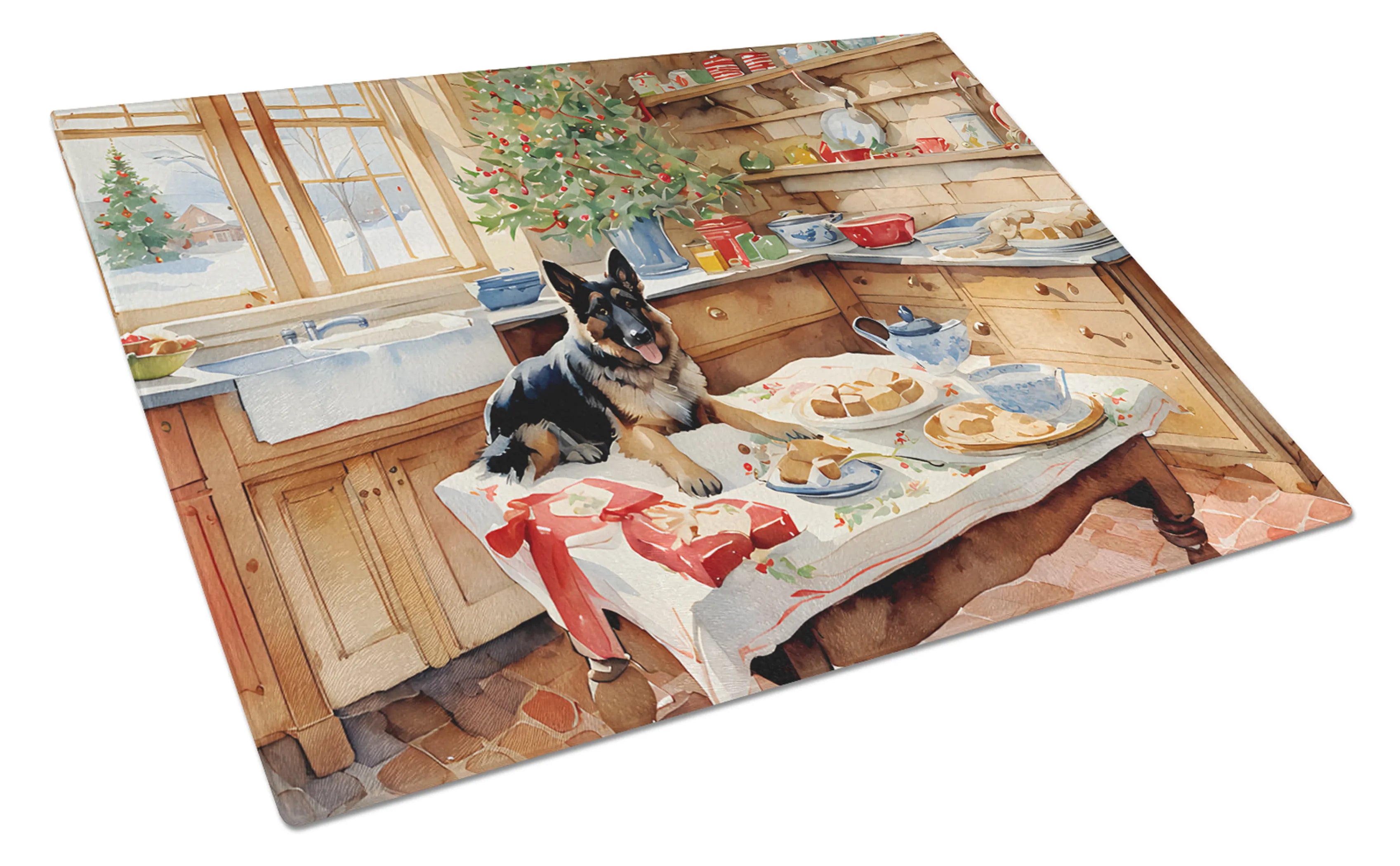 Christmas Cookies Glass Cutting Board - Size: LARGE | Pack Of: 1 | Collection name: Christmas cookies