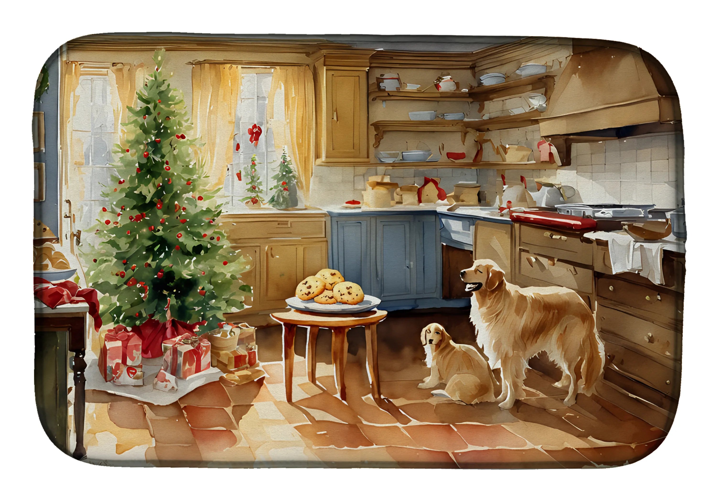 Christmas Cookies Dish Drying Mat - Size: 14  X 21" | Pack Of: 1 | Collection name: Christmas cookies