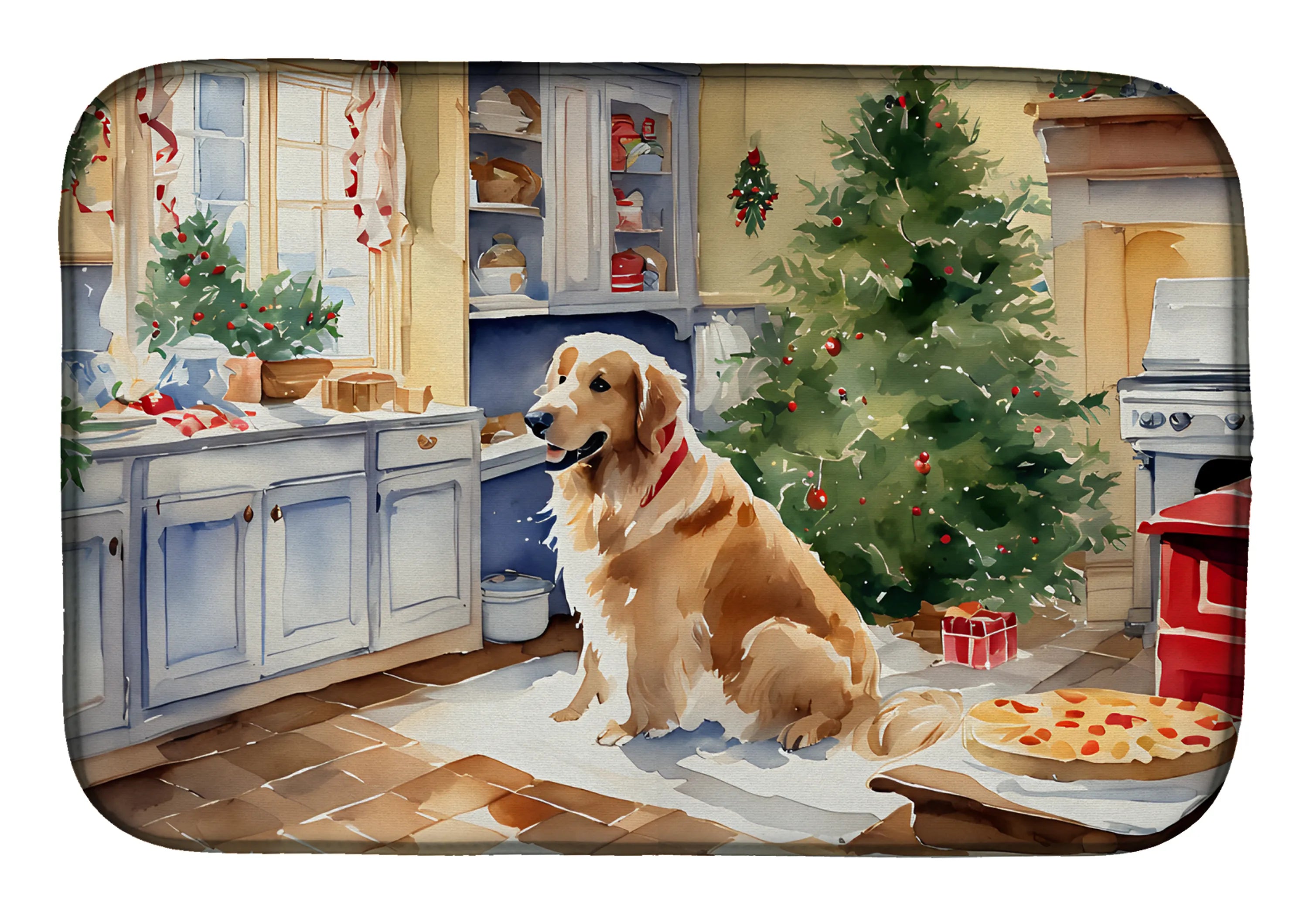 Christmas Cookies Dish Drying Mat - Size: 14  X 21" | Pack Of: 1 | Collection name: Christmas cookies