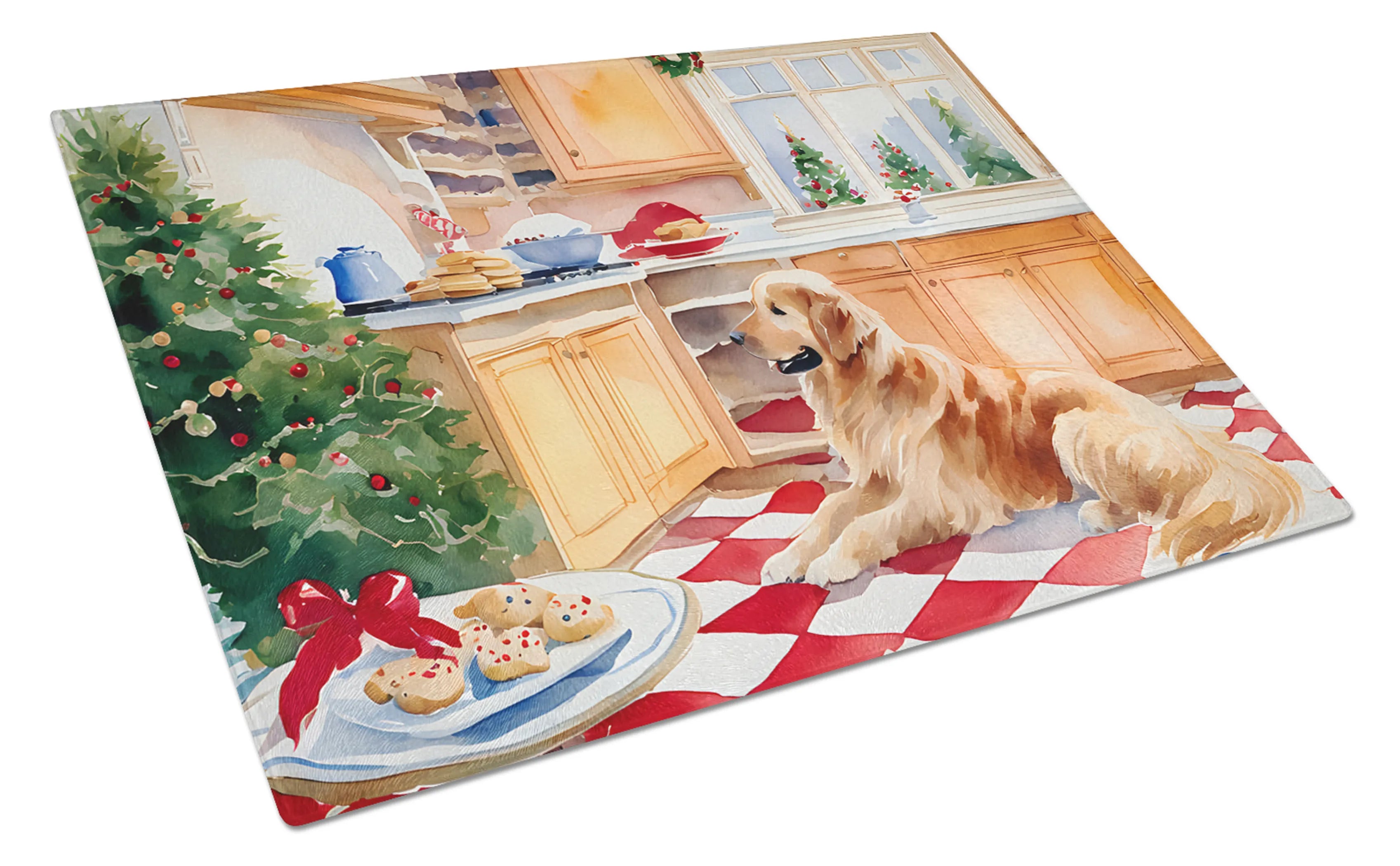 Christmas Cookies Glass Cutting Board - Size: LARGE | Pack Of: 1 | Collection name: Christmas cookies