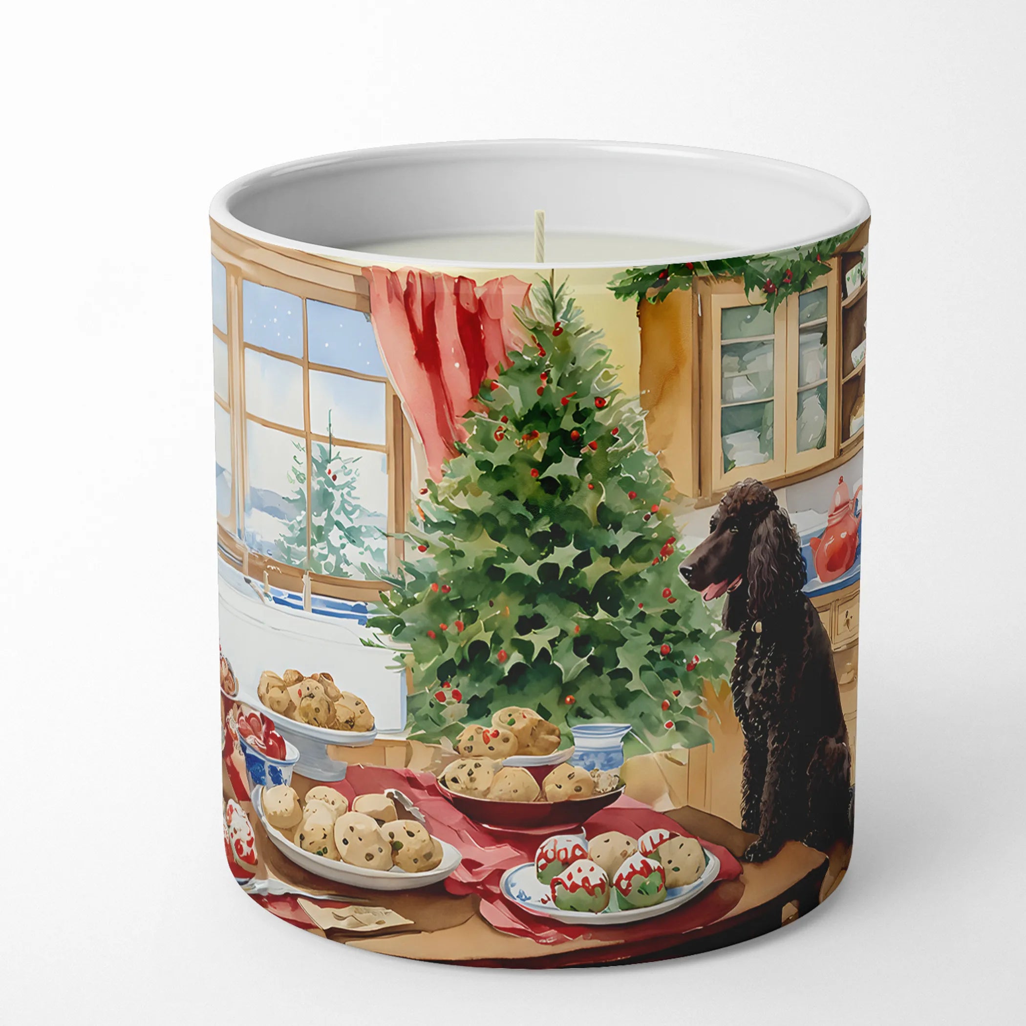 Chinese Crested Christmas Cookies Decorative Soy Candle