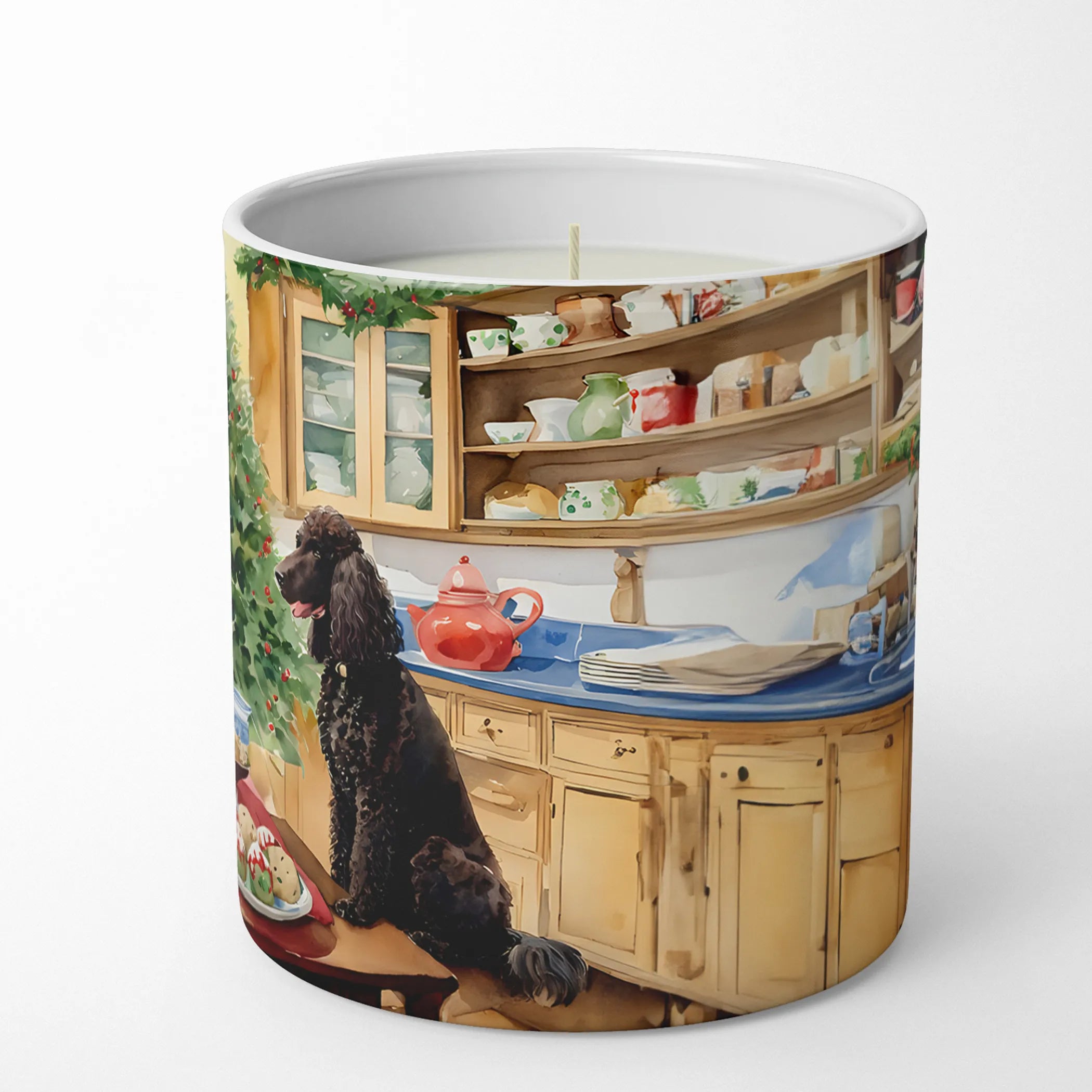 Chinese Crested Christmas Cookies Decorative Soy Candle