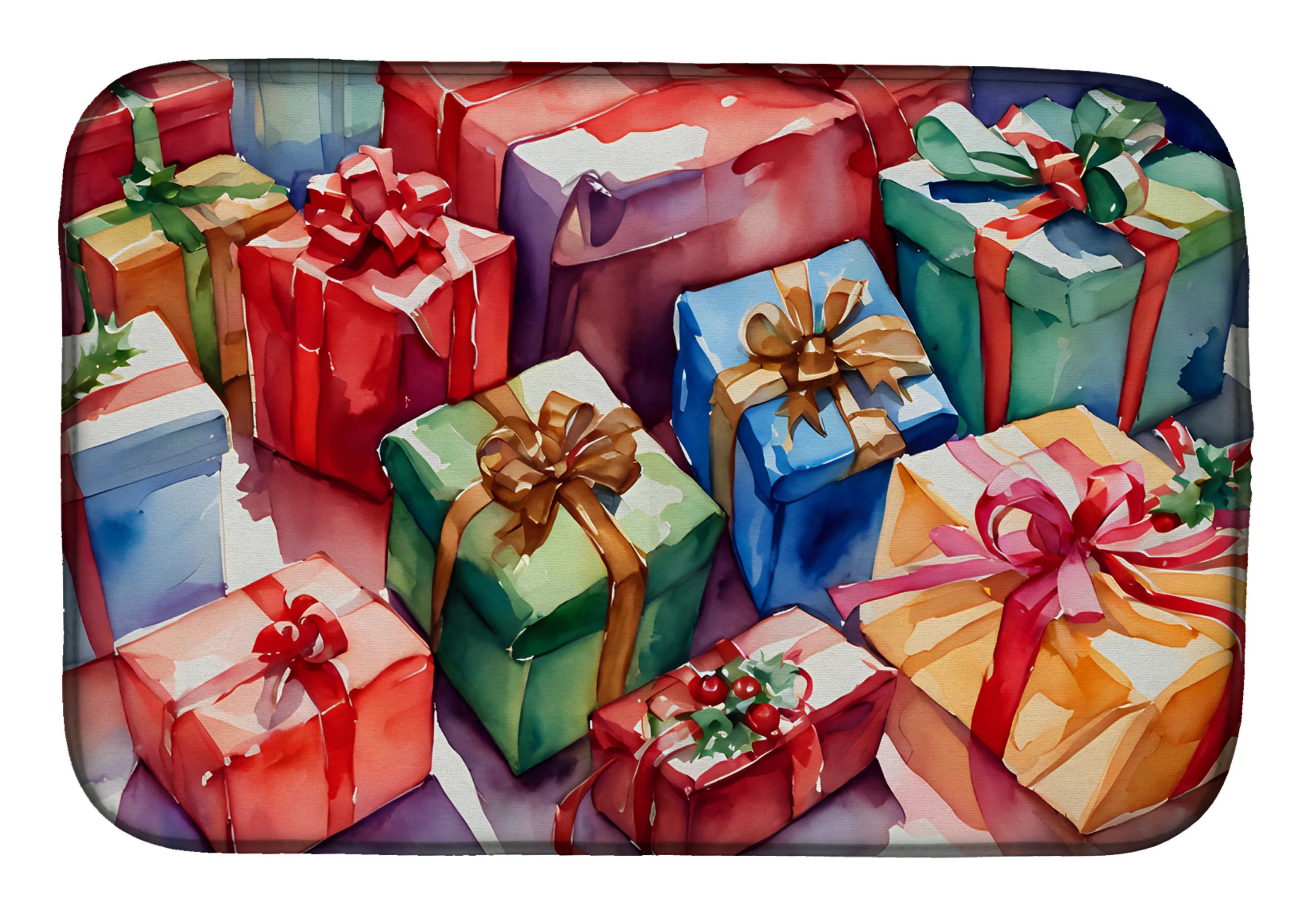 Christmas Things Dish Drying Mat - Size: 14  X 21" | Pack Of: 1 | Collection name: Christmas things