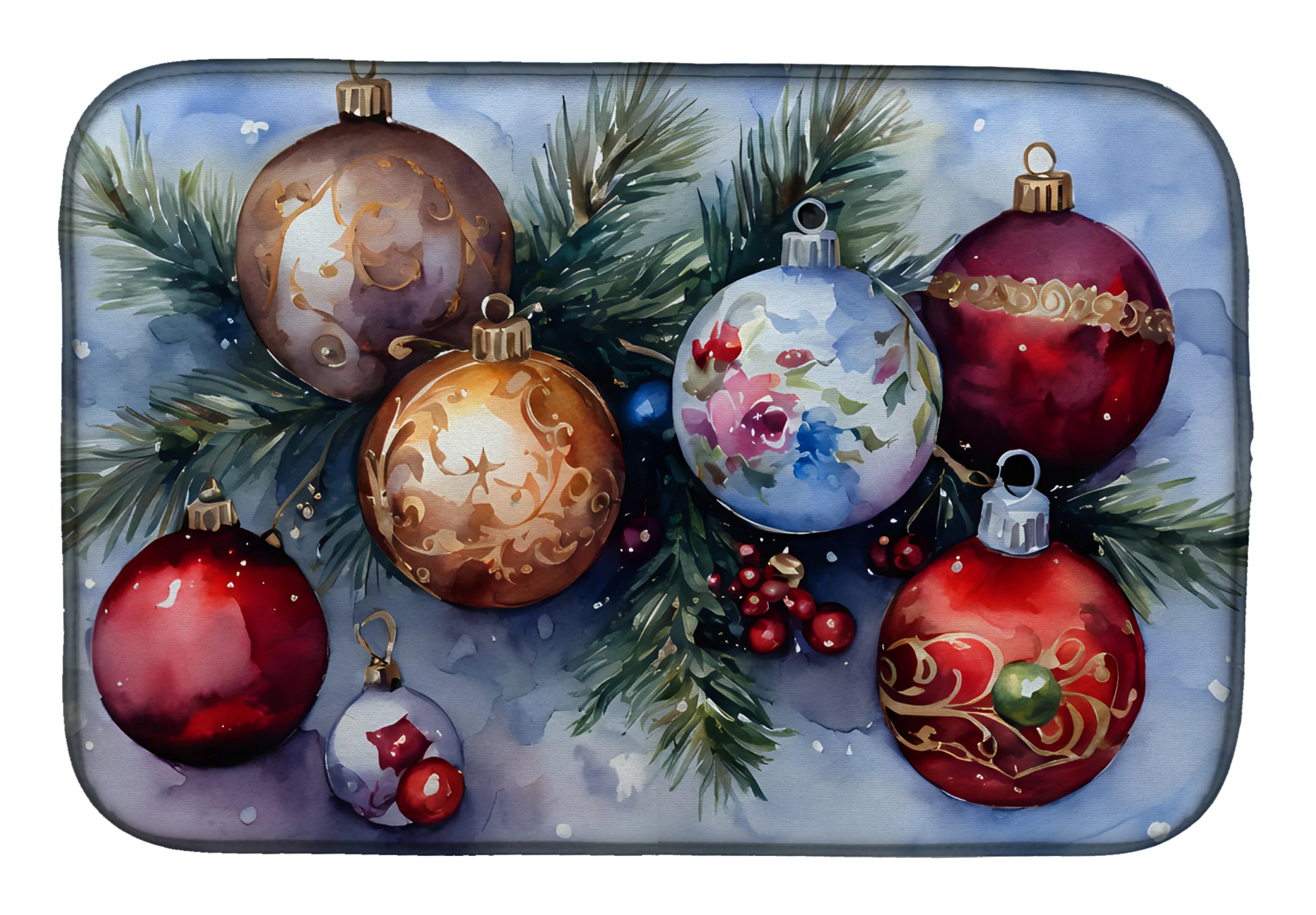 Christmas Things Dish Drying Mat - Size: 14  X 21" | Pack Of: 1 | Collection name: Christmas things