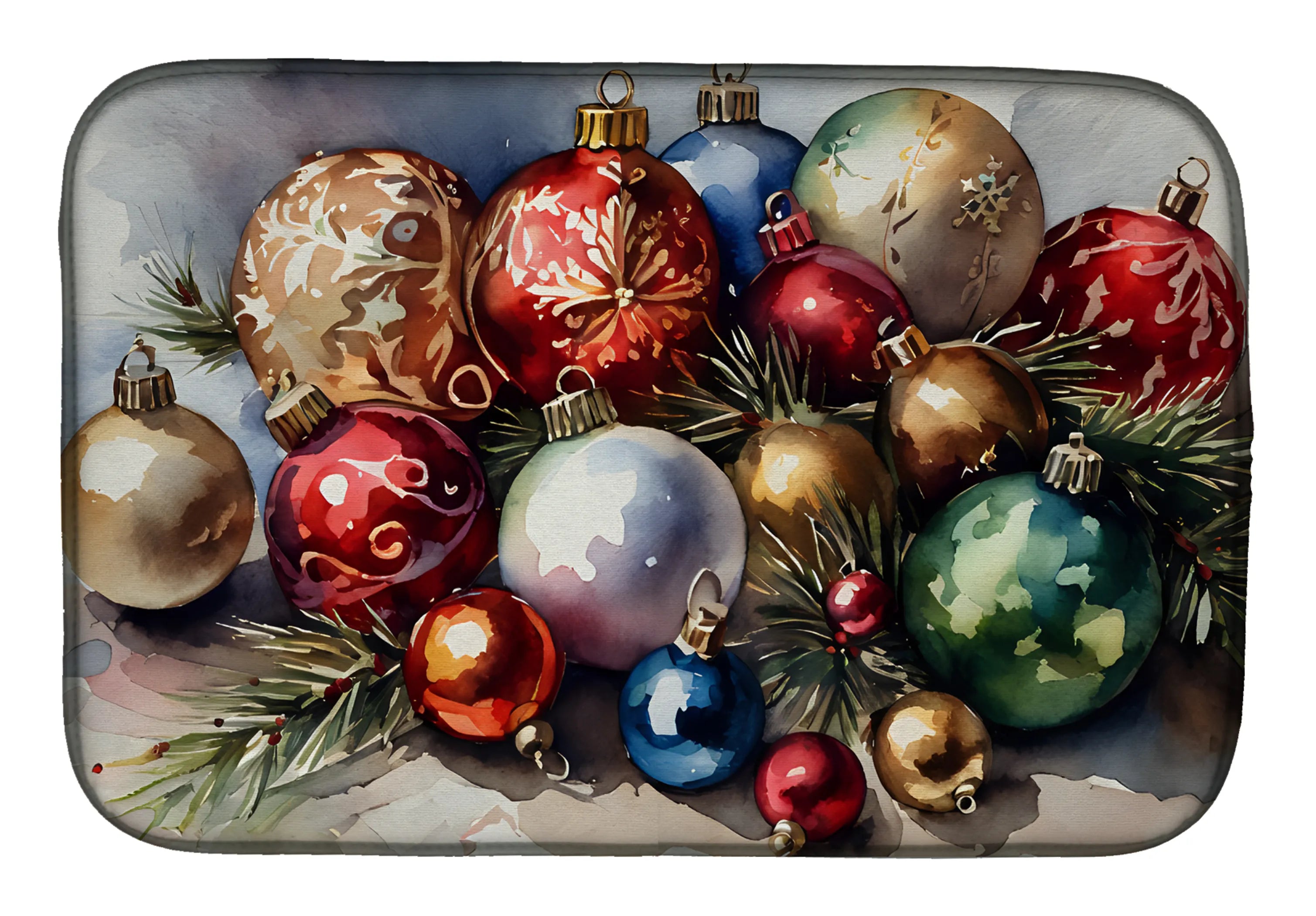 Christmas Things Dish Drying Mat - Size: 14  X 21" | Pack Of: 1 | Collection name: Christmas things