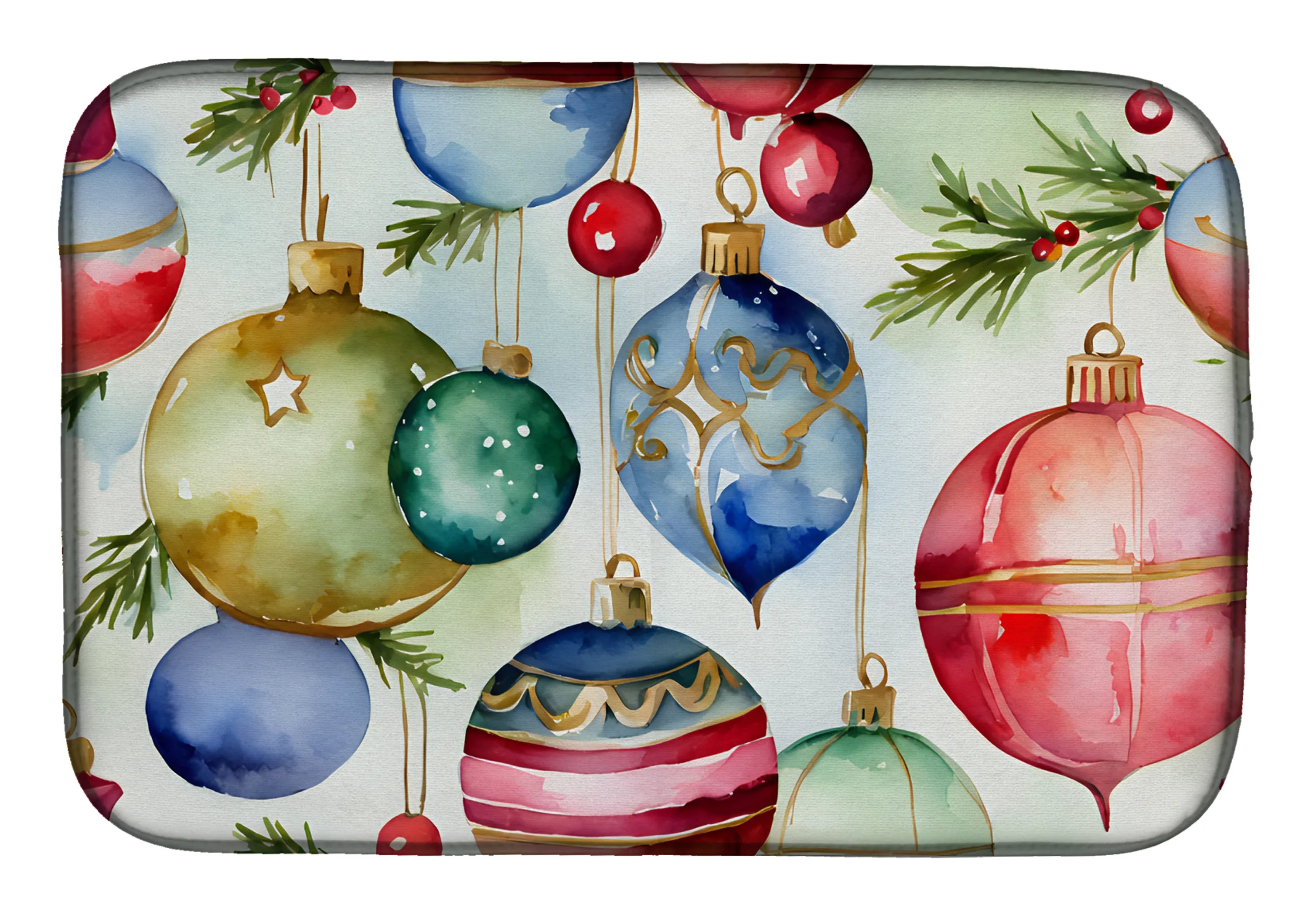 Christmas Things Dish Drying Mat - Size: 14  X 21" | Pack Of: 1 | Collection name: Christmas things