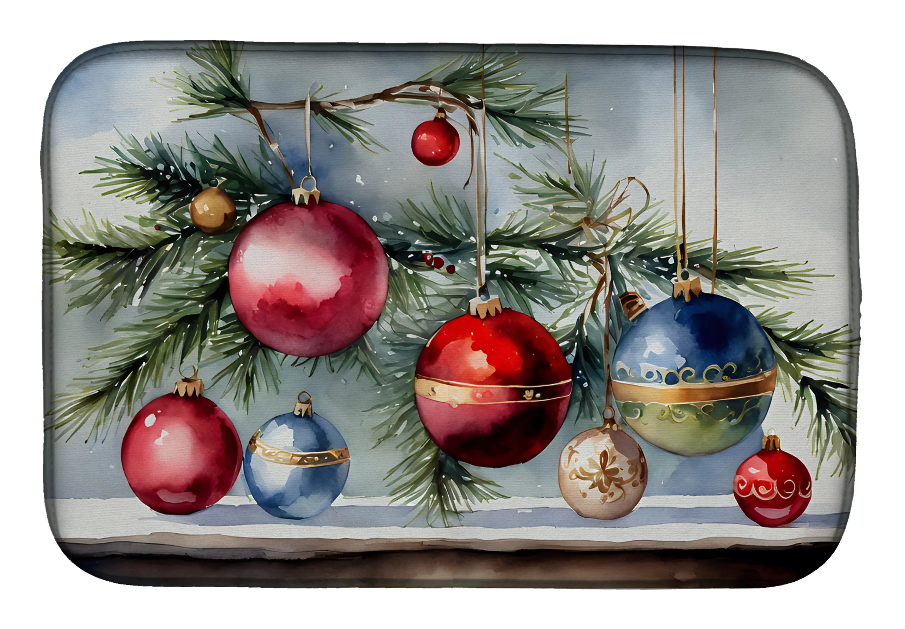 Christmas Things Dish Drying Mat - Size: 14  X 21" | Pack Of: 1 | Collection name: Christmas things