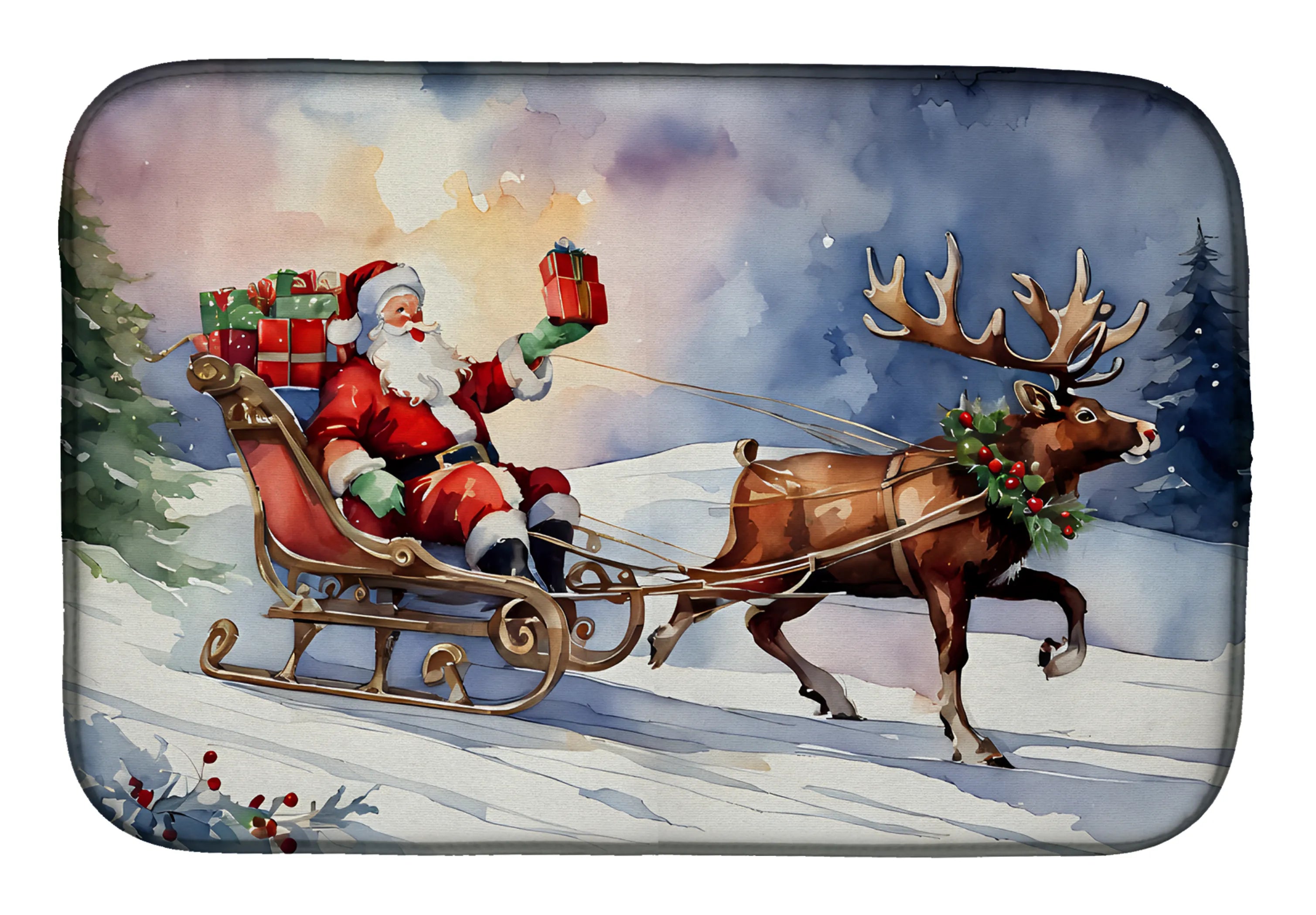 Christmas Things Dish Drying Mat - Size: 14  X 21" | Pack Of: 1 | Collection name: Christmas things