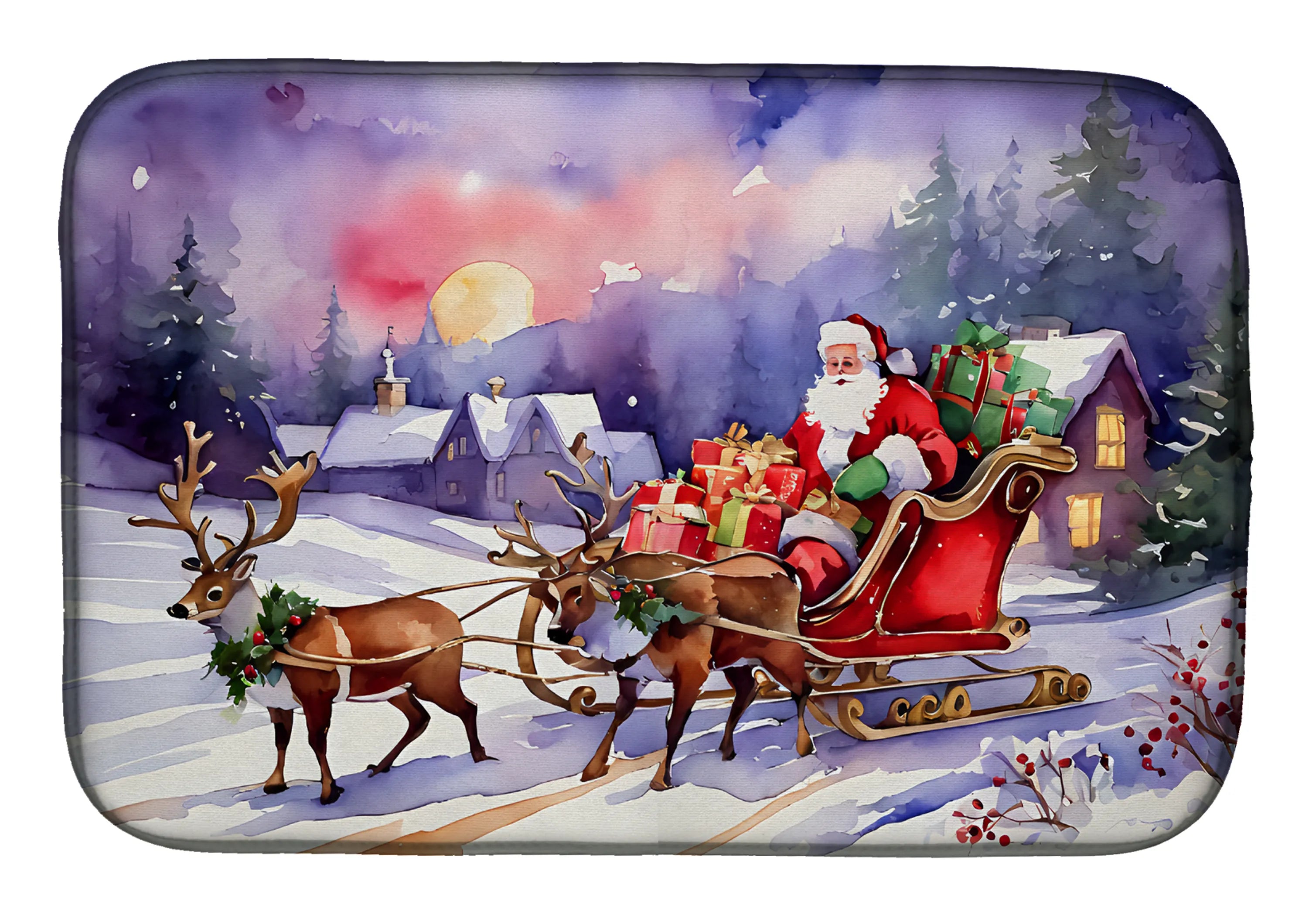 Christmas Things Dish Drying Mat - Size: 14  X 21" | Pack Of: 1 | Collection name: Christmas things