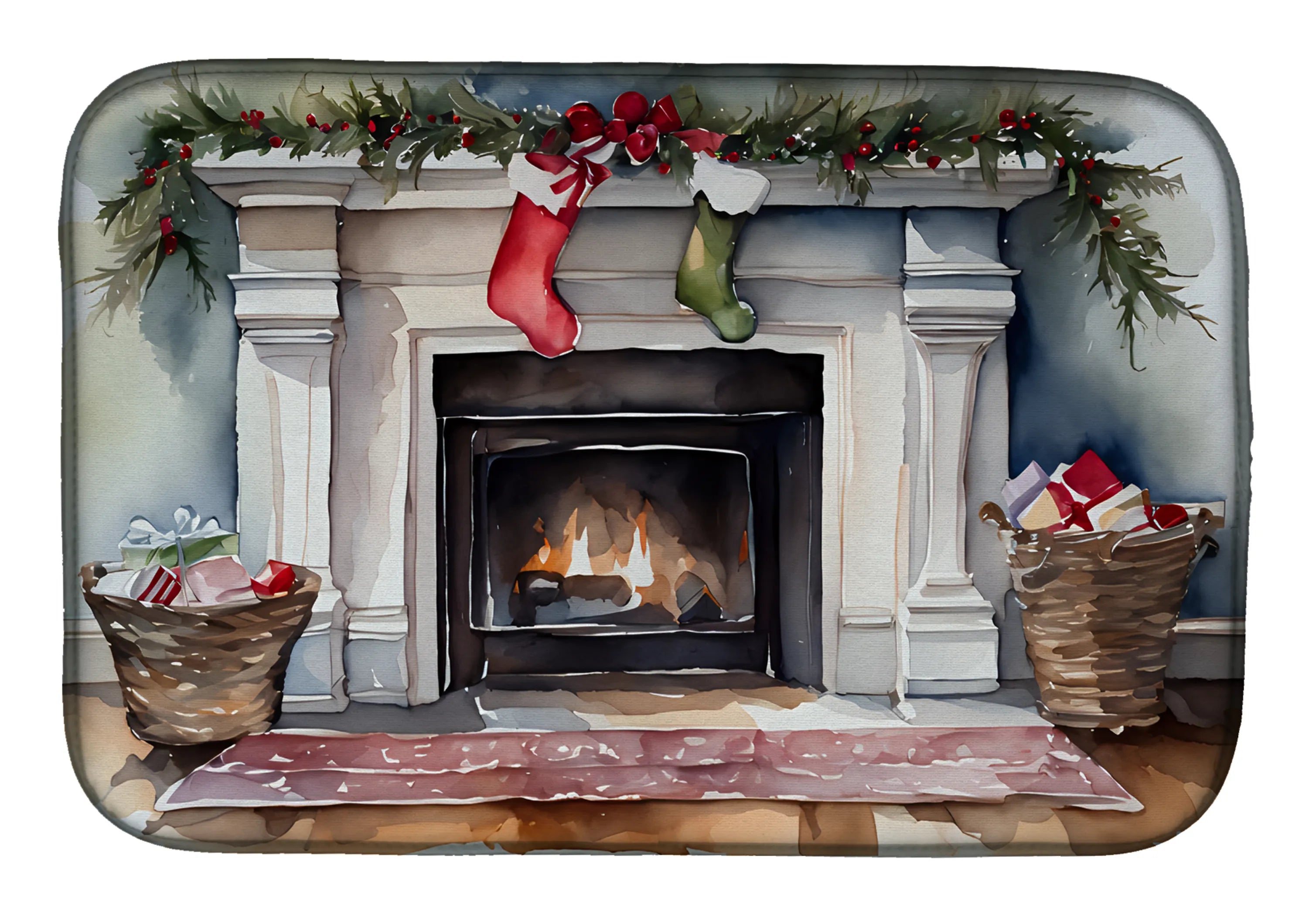 Christmas Things Dish Drying Mat - Size: 14  X 21" | Pack Of: 1 | Collection name: Christmas things