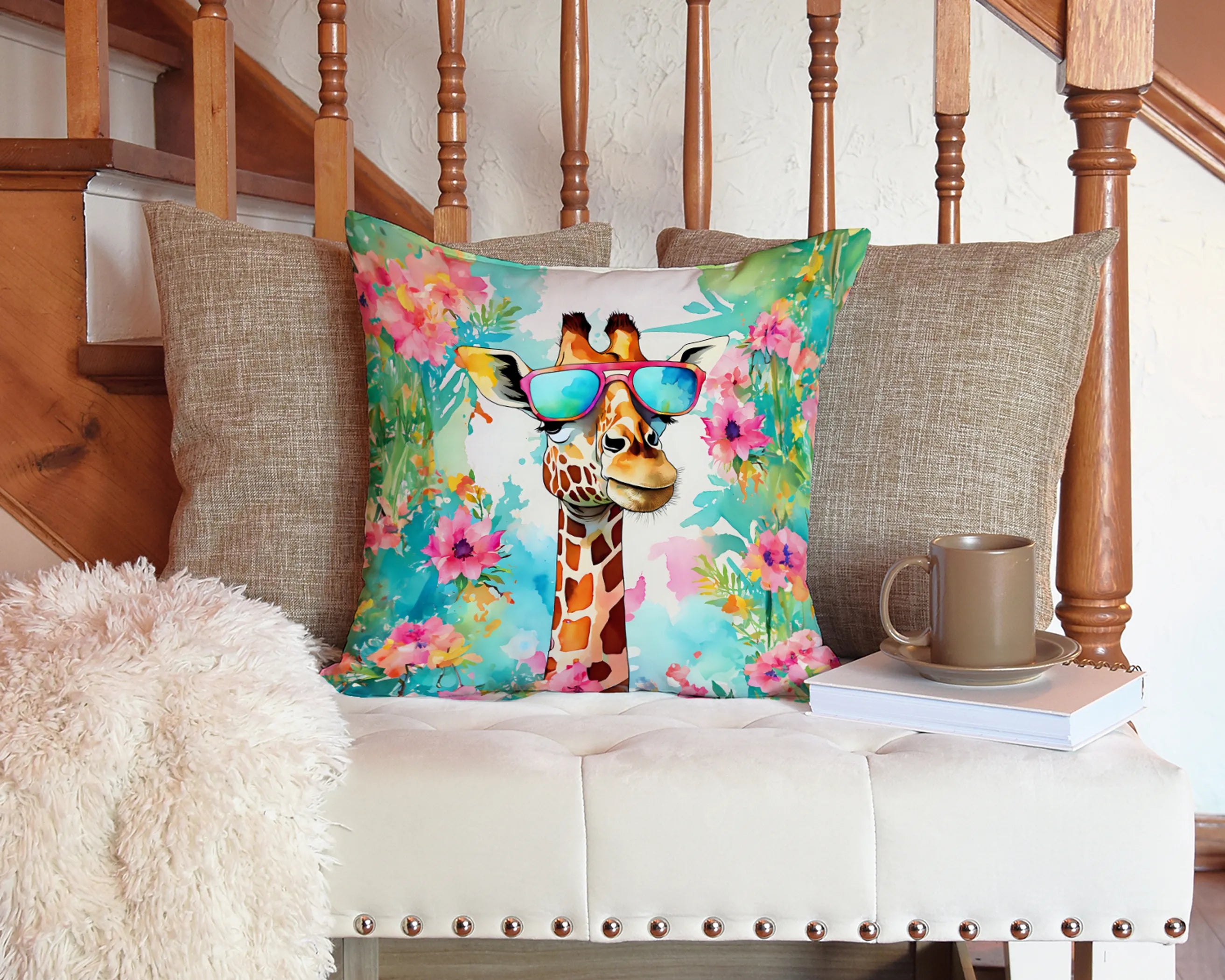 Hippie Animal Elephant Throw Pillow
