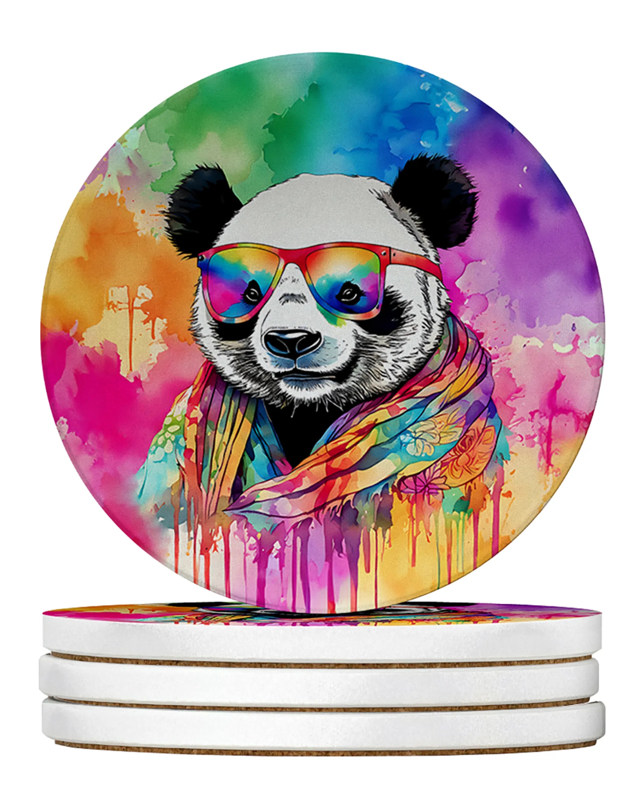 Hippie Animals Large Sandstone Coasters