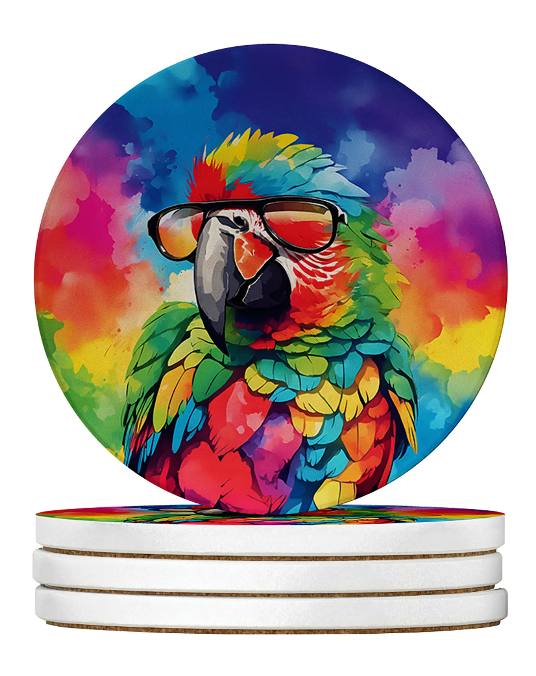 Hippie Animals Large Sandstone Coasters