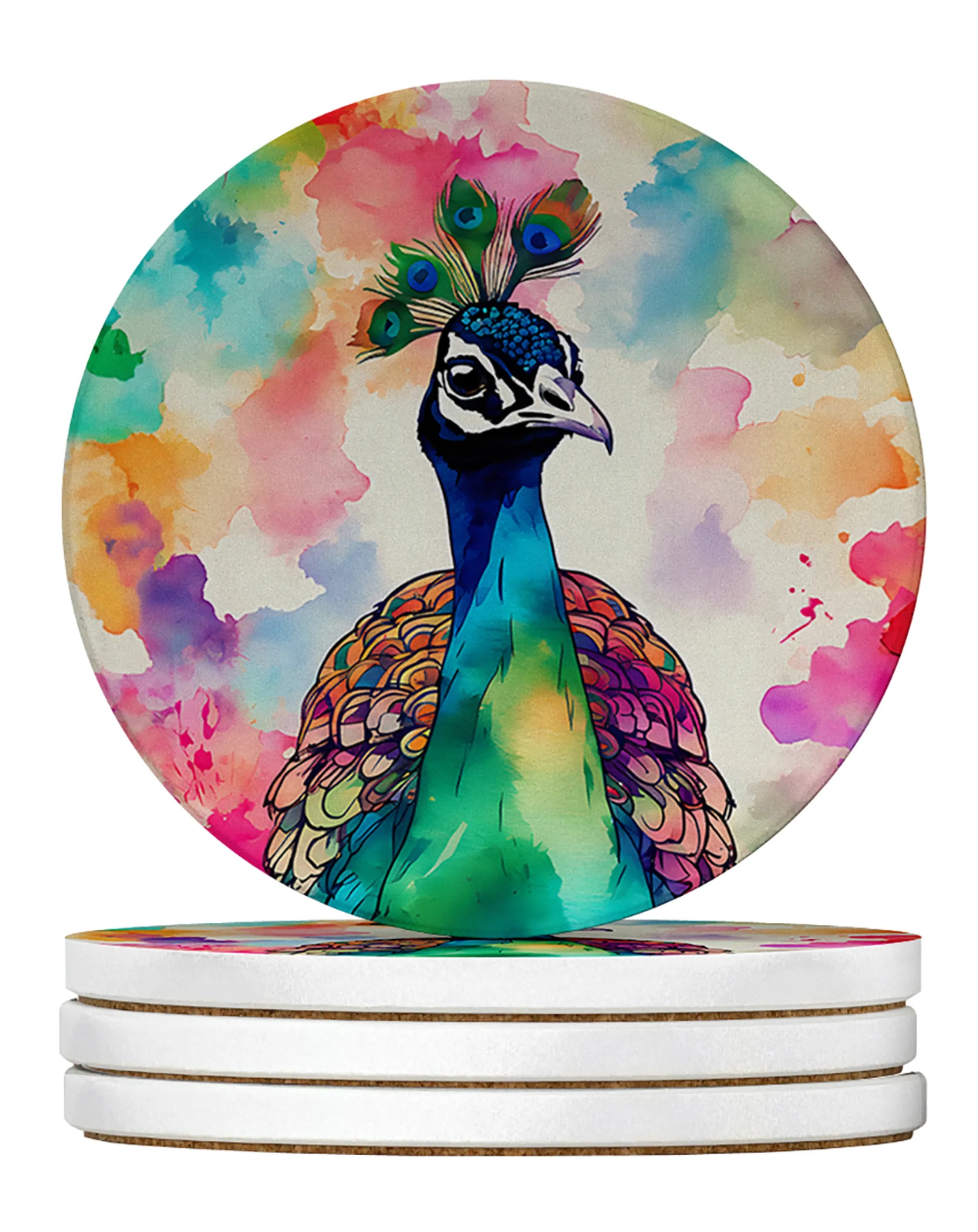 Hippie Animals Large Sandstone Coasters