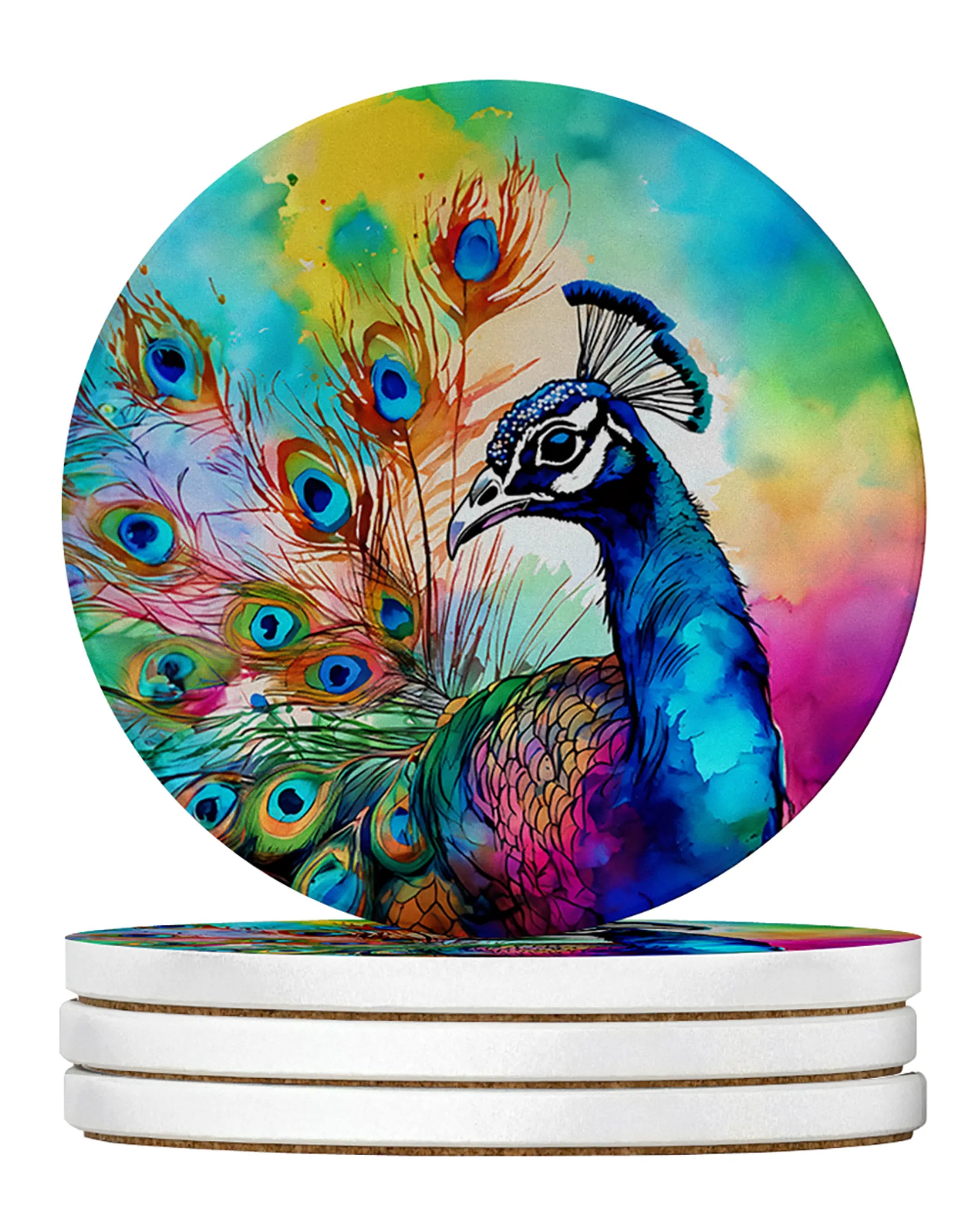 Hippie Animals Large Sandstone Coasters