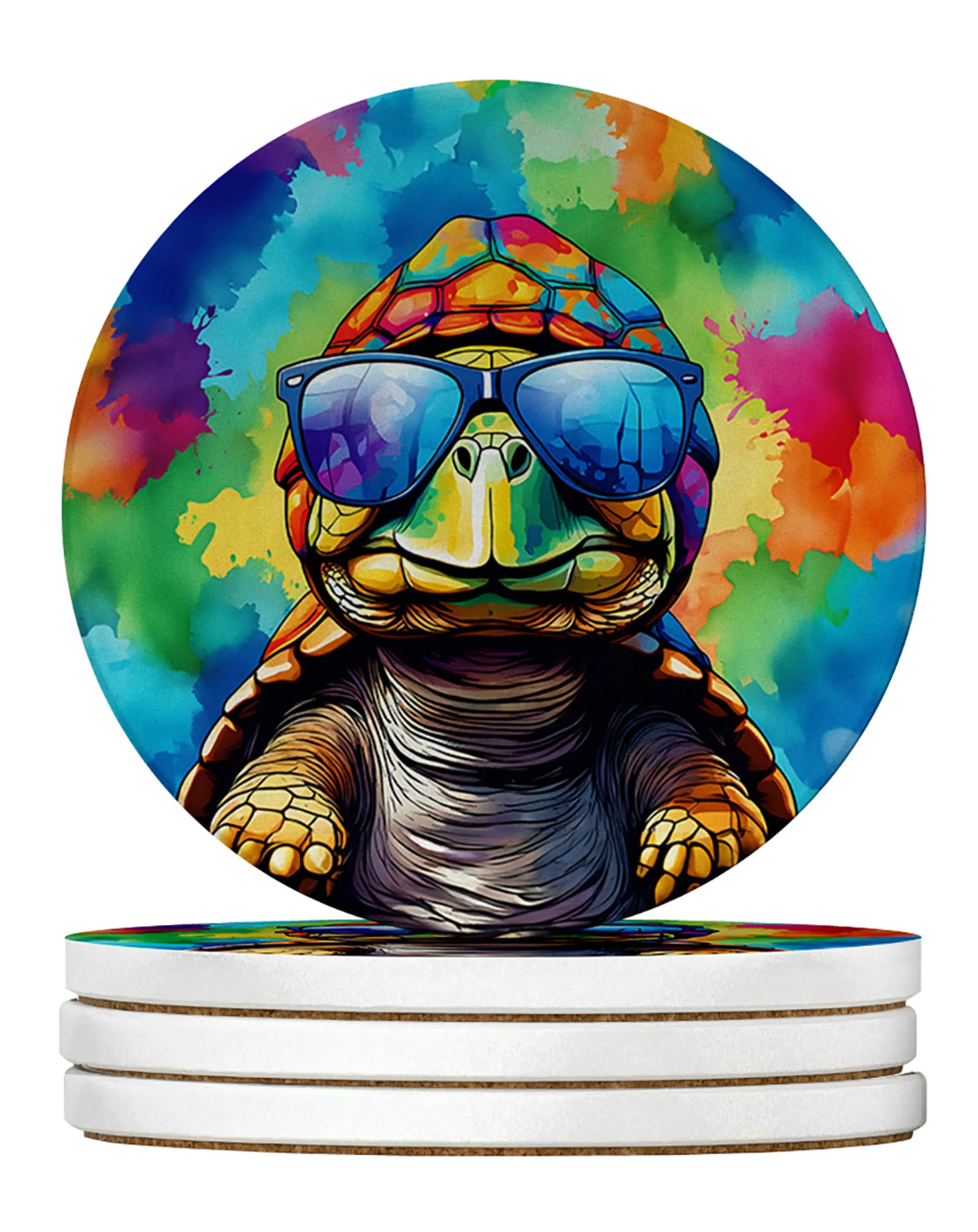 Hippie Animals Large Sandstone Coasters