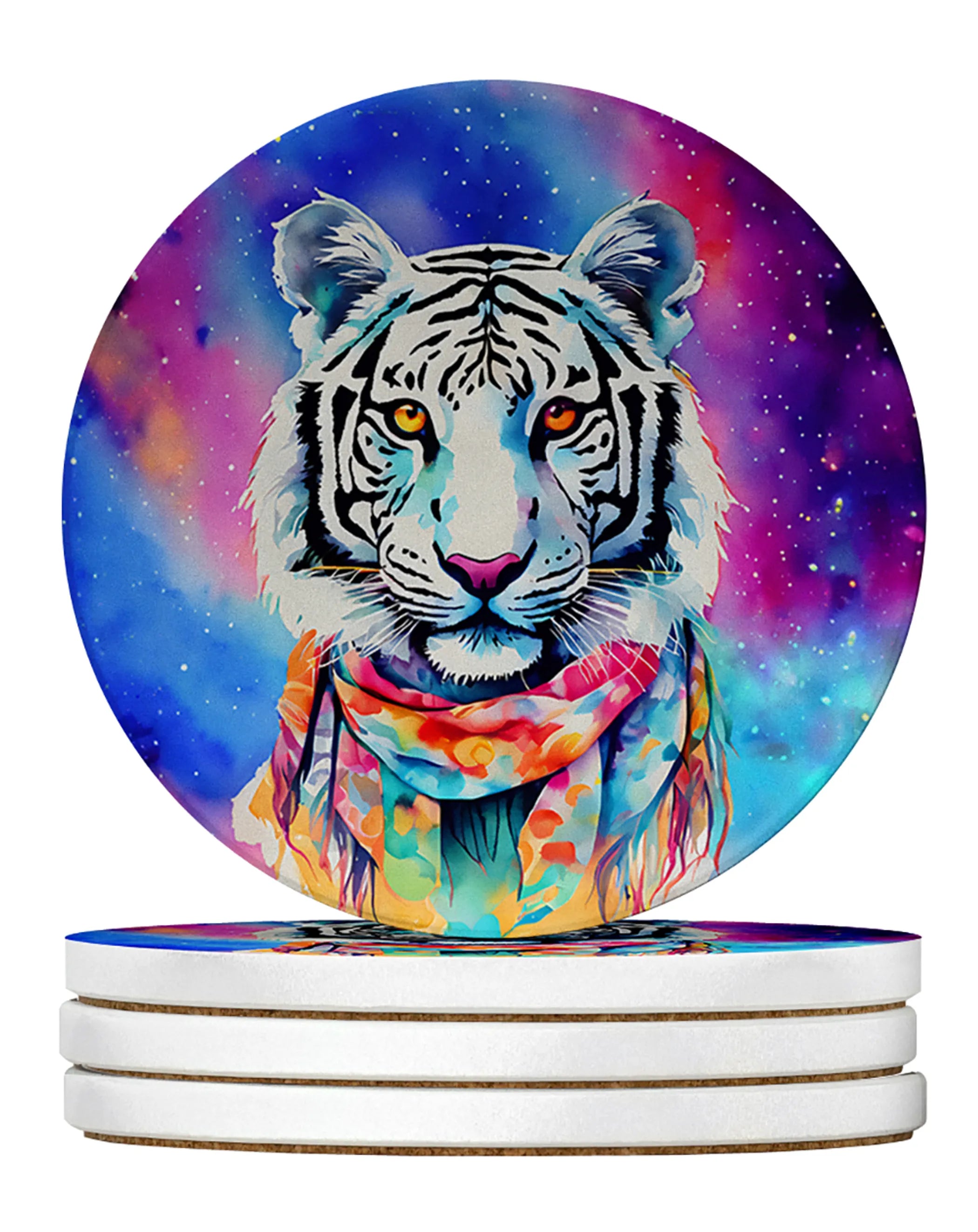 Hippie Animals Large Sandstone Coasters