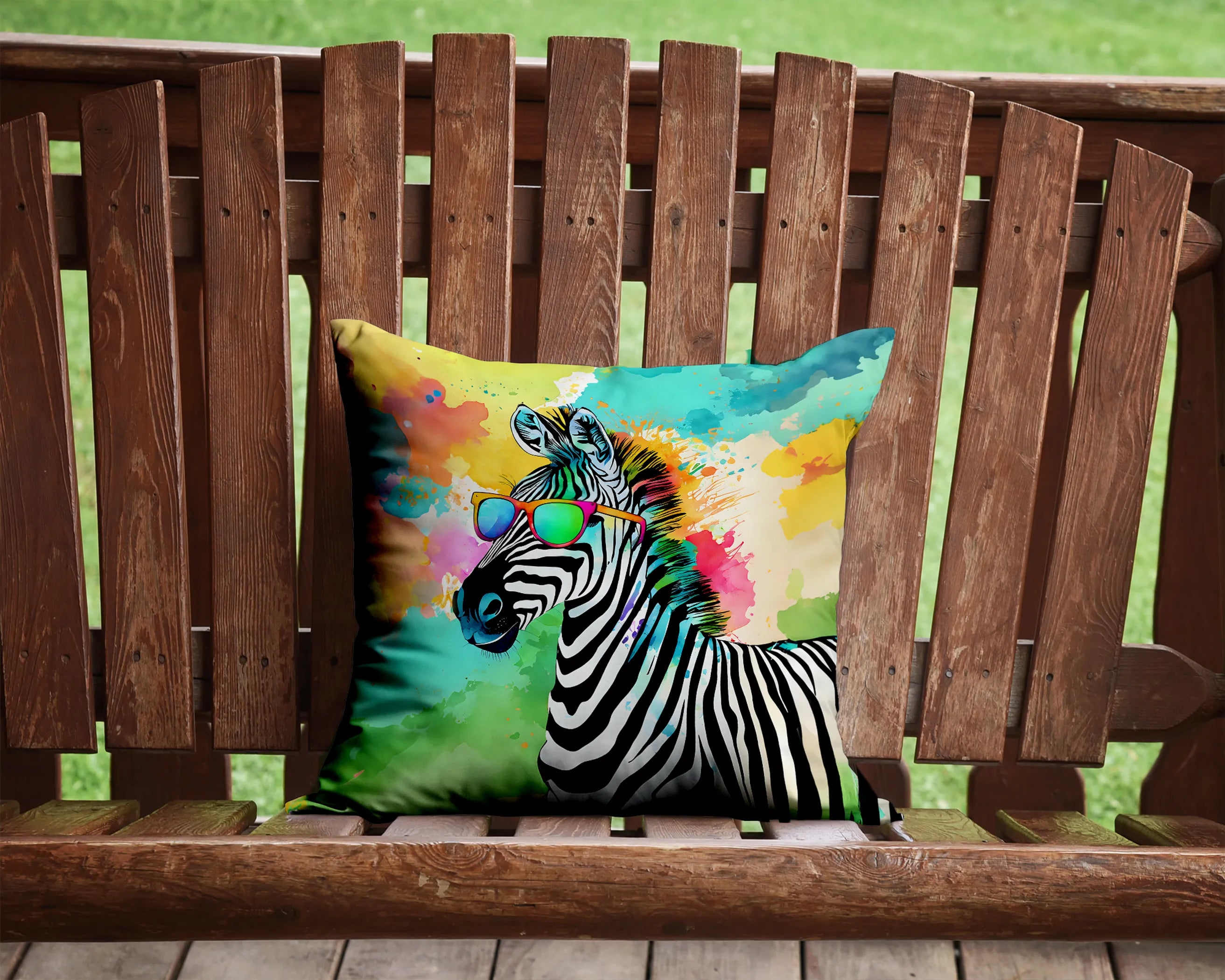 Hippie Animal Wolf Throw Pillow