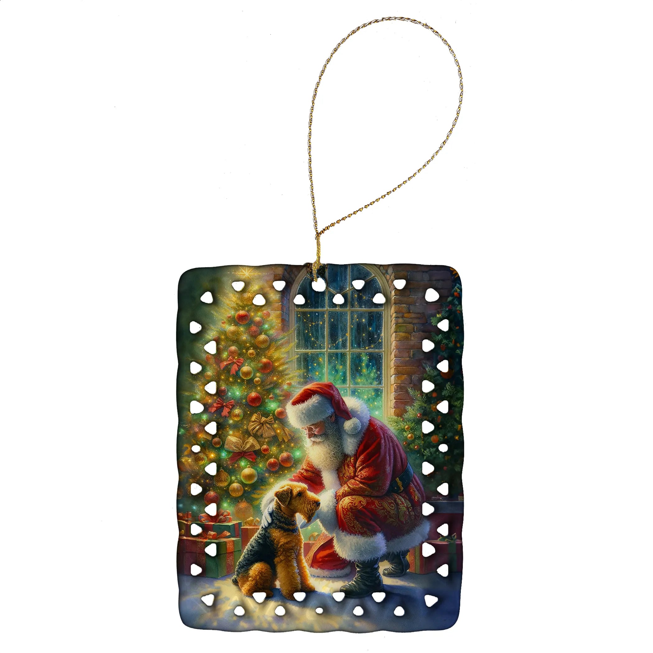 Moments with Santa Porcelain Ornament