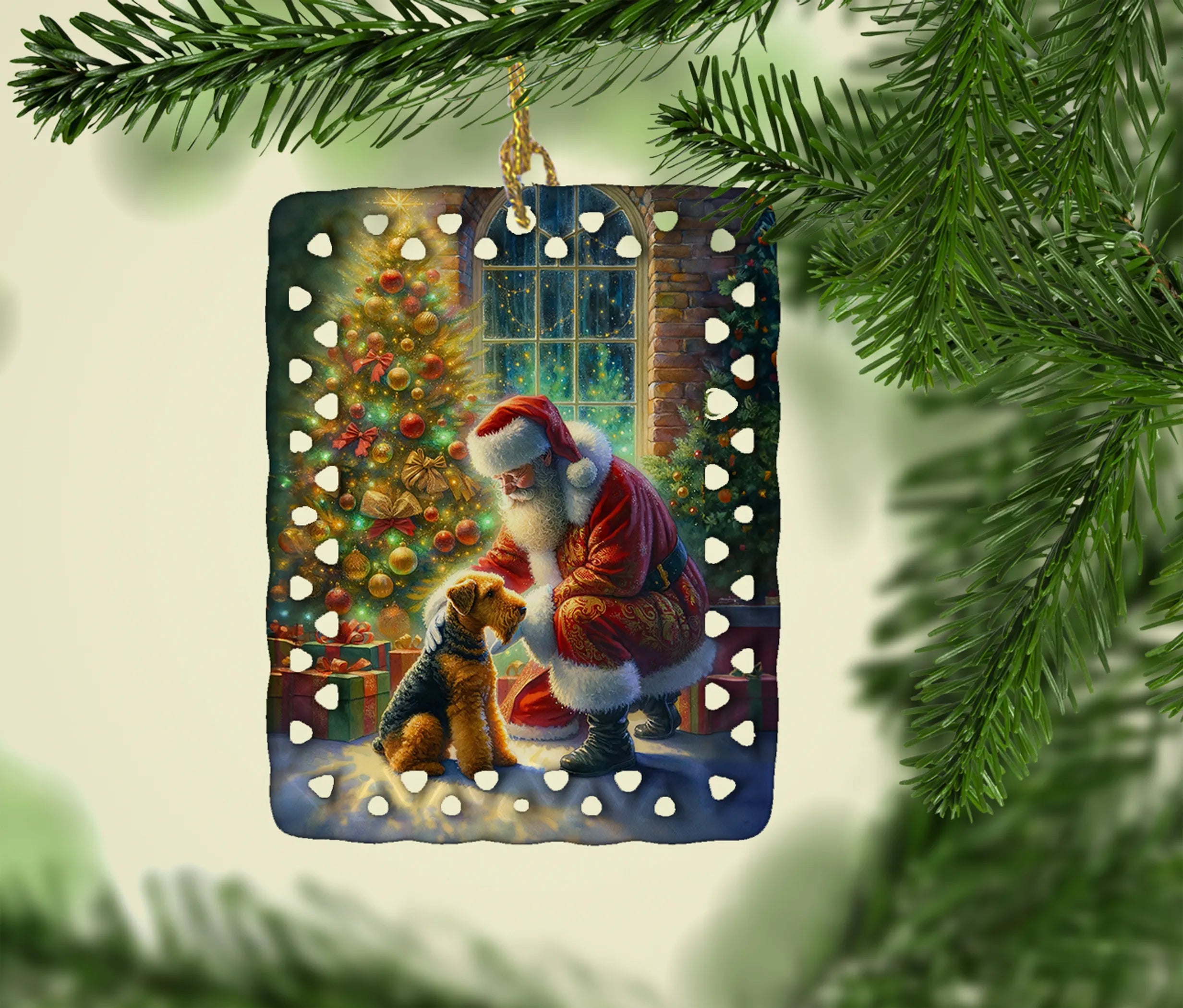 Moments with Santa Porcelain Ornament