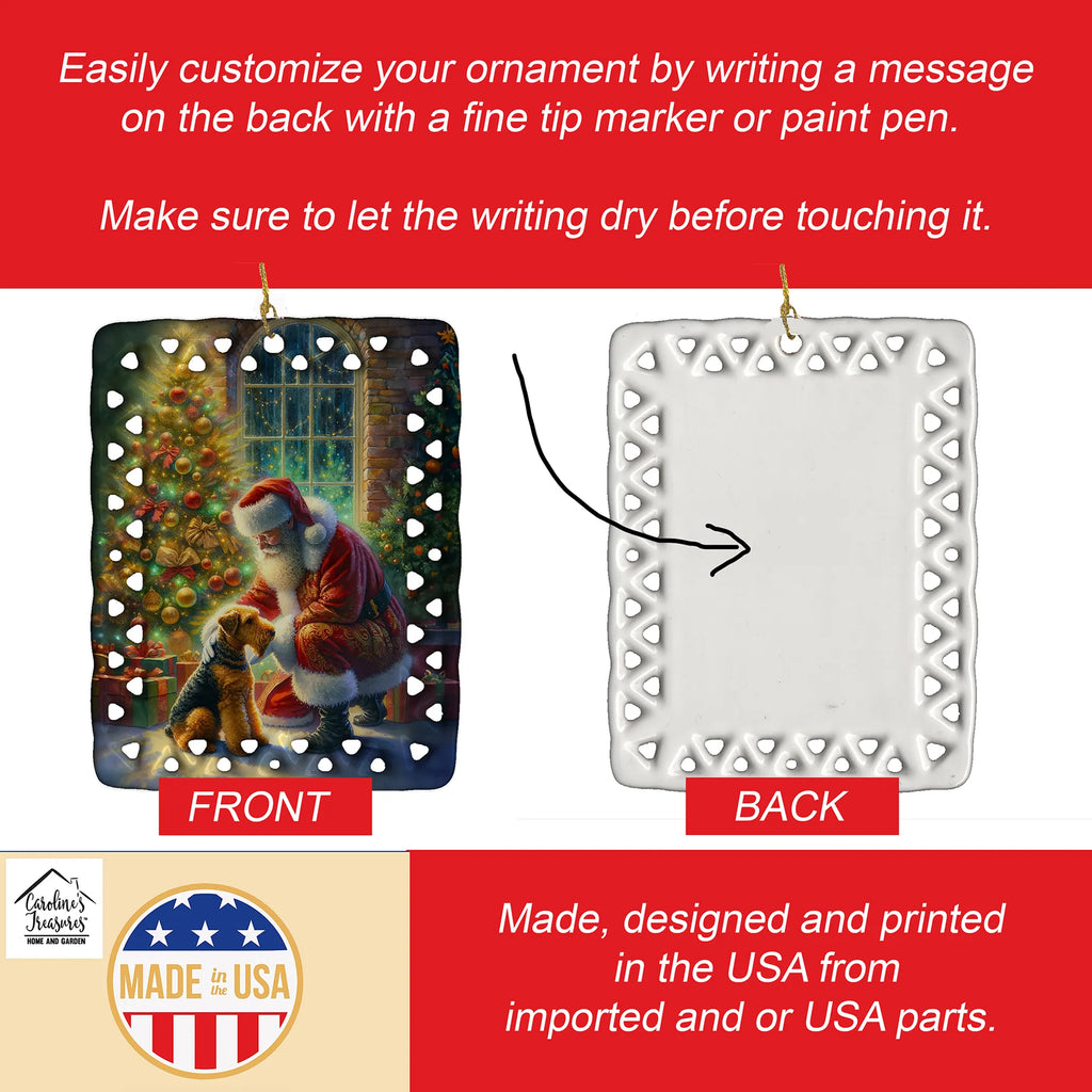 Moments with Santa Porcelain Ornament