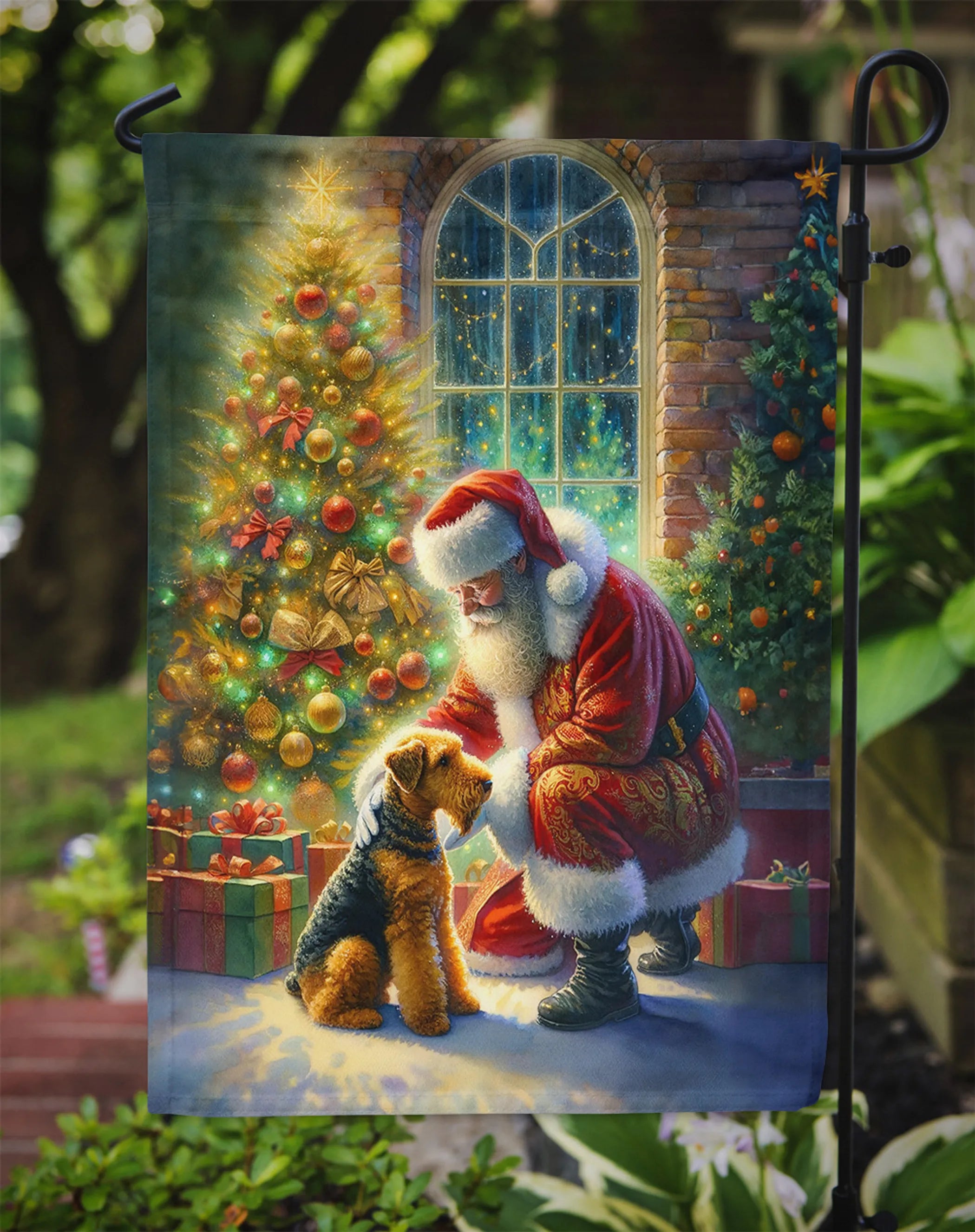 Moments with Santa Decorative Flag - Size: GARDEN SIZE | Pack Of: 1 | Collection name: Moments with santa