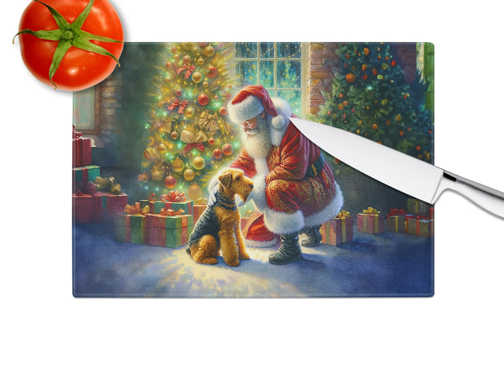 Moments with Santa Glass Cutting Board - Size: LARGE | Pack Of: 1 | Collection name: Moments with santa