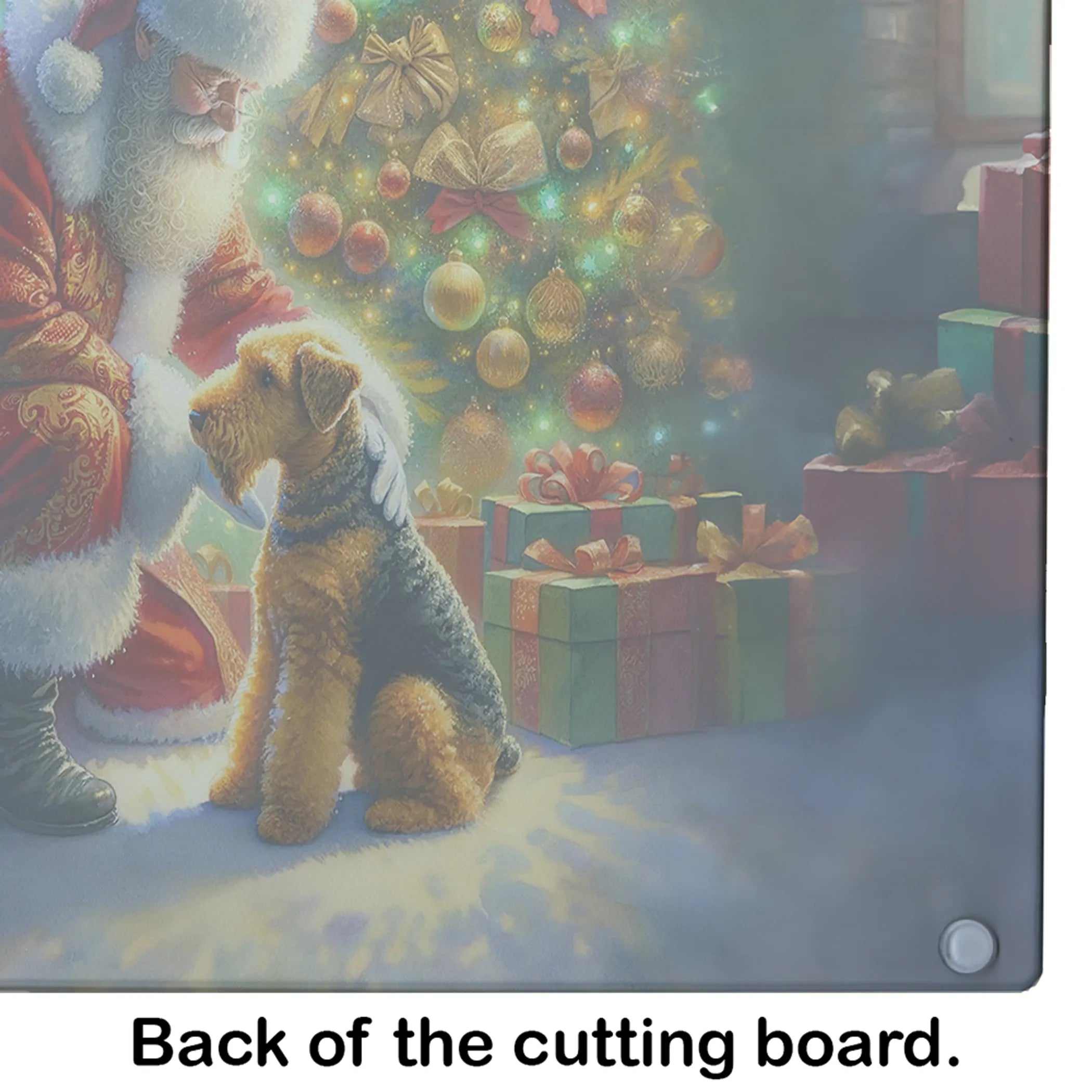 Moments with Santa Glass Cutting Board - Size: LARGE | Pack Of: 1 | Collection name: Moments with santa