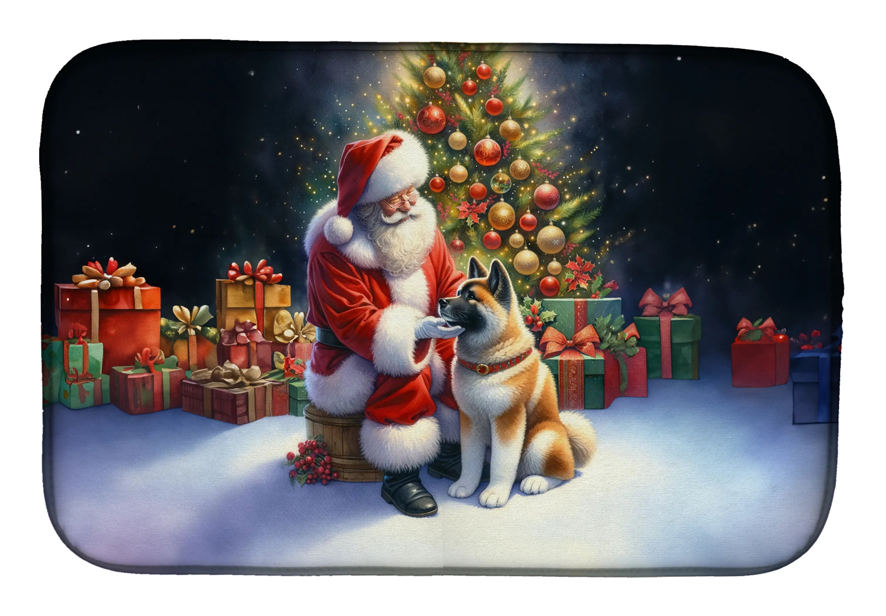 Moments with Santa Dish Drying Mat - Size: 14  X 21" | Pack Of: 1 | Collection name: Moments with santa