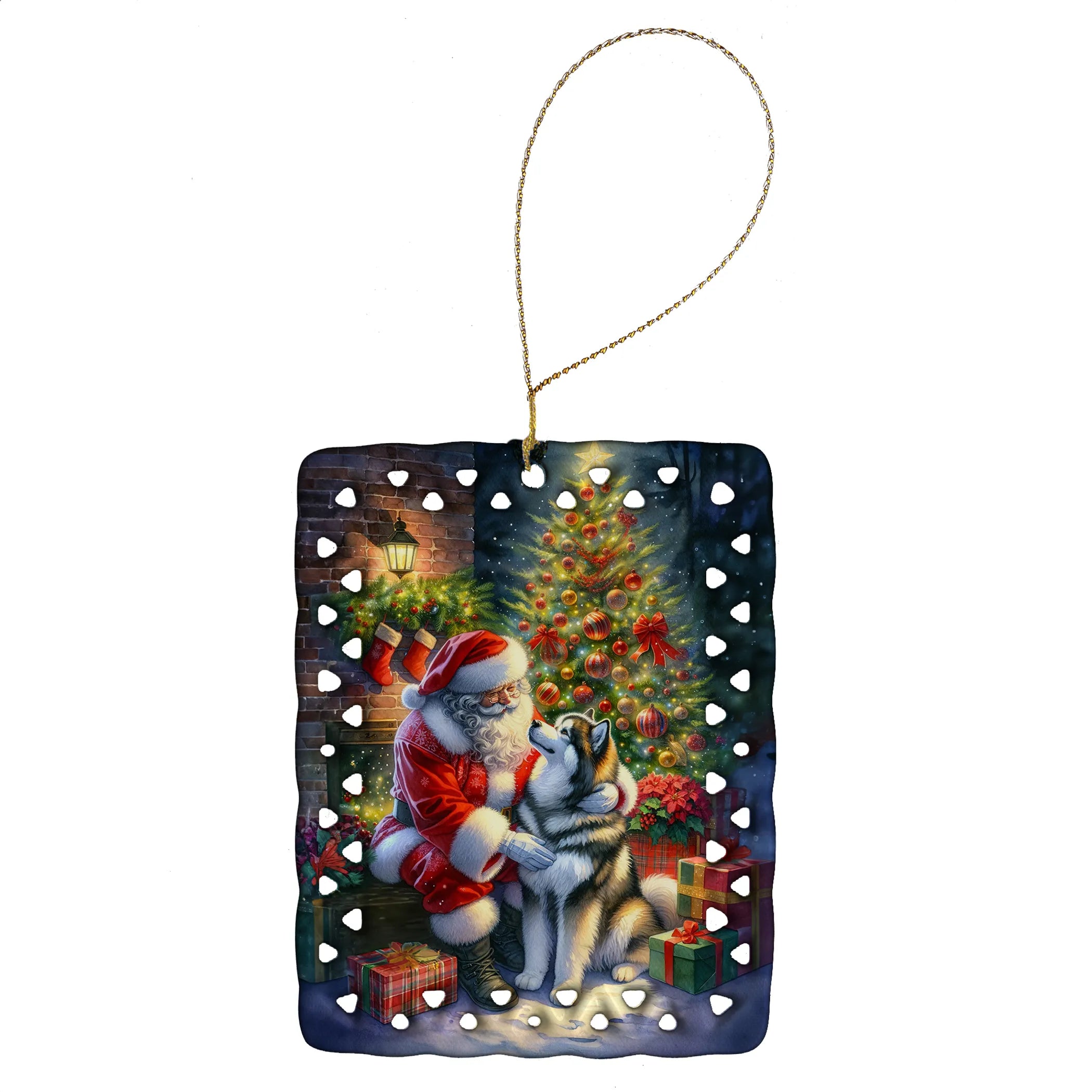 Moments with Santa Porcelain Ornament