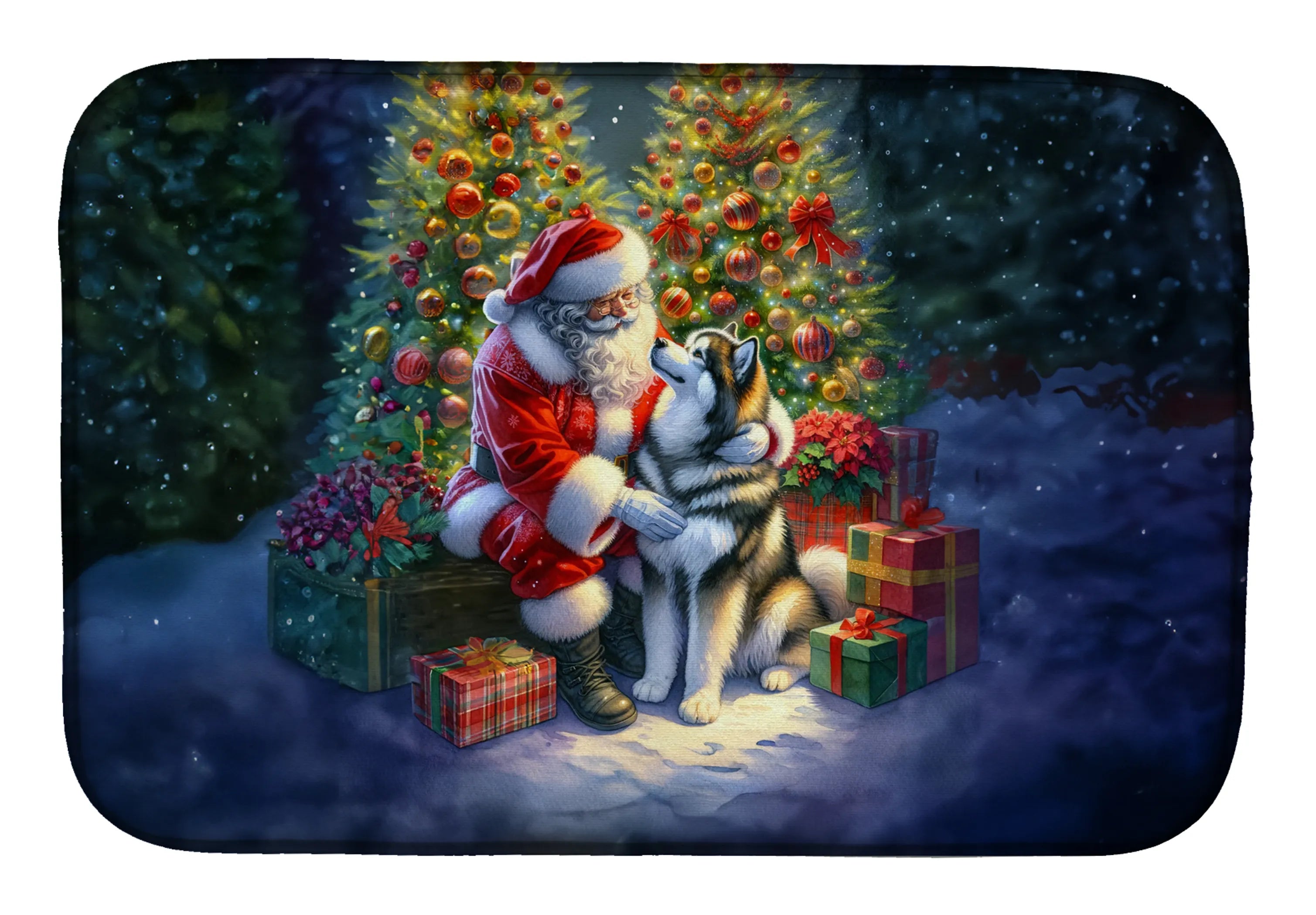 Moments with Santa Dish Drying Mat - Size: 14  X 21" | Pack Of: 1 | Collection name: Moments with santa