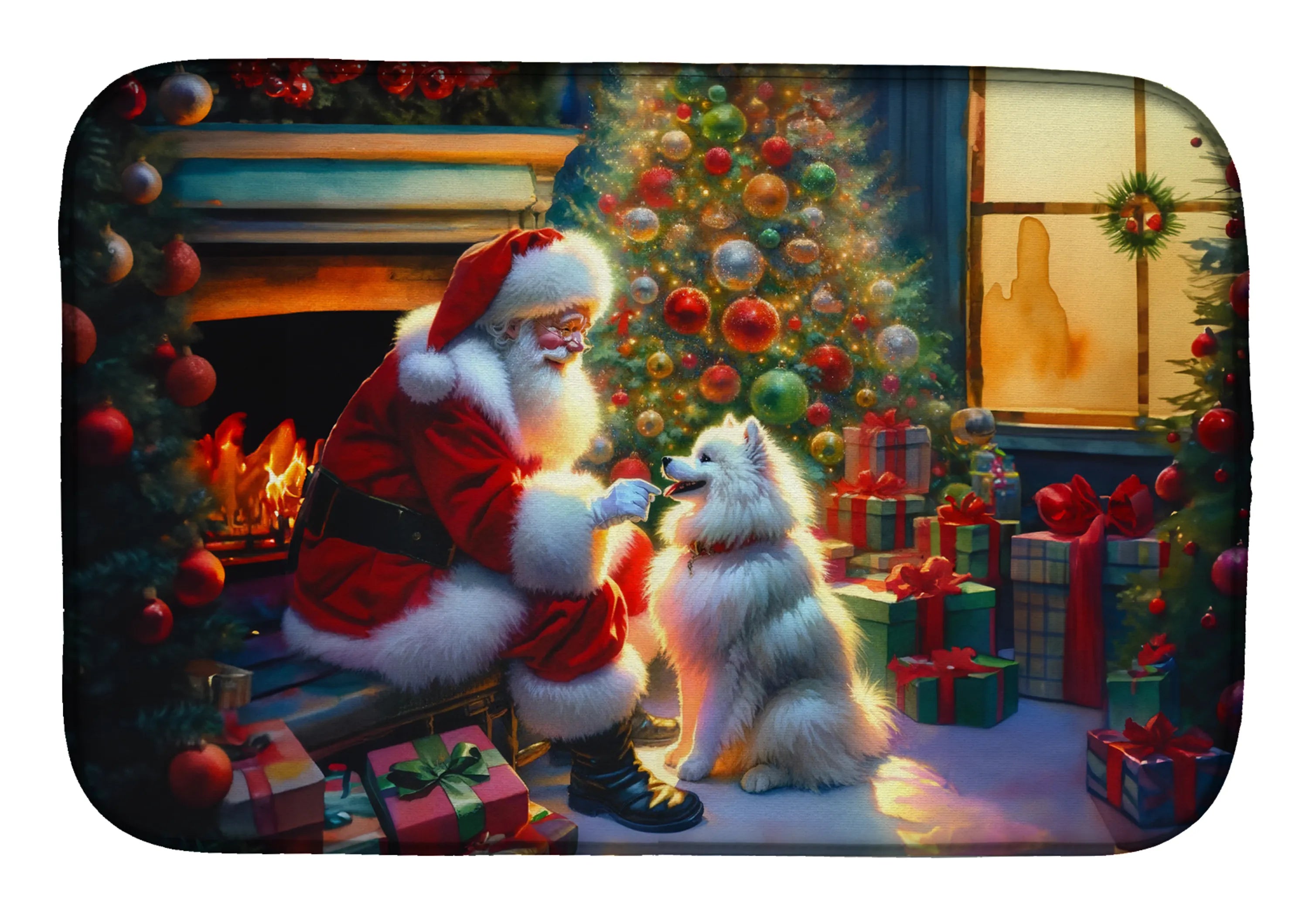 Moments with Santa Dish Drying Mat - Size: 14  X 21" | Pack Of: 1 | Collection name: Moments with santa
