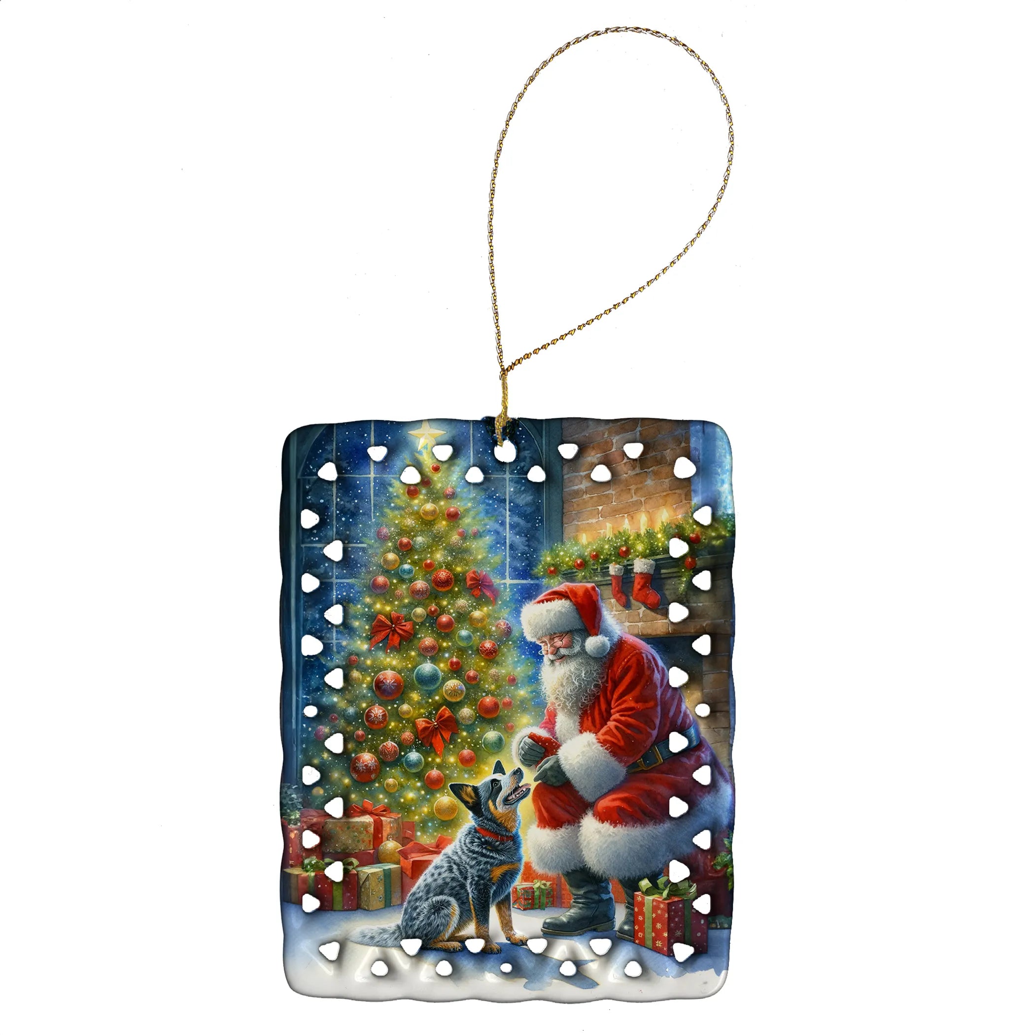 Moments with Santa Porcelain Ornament