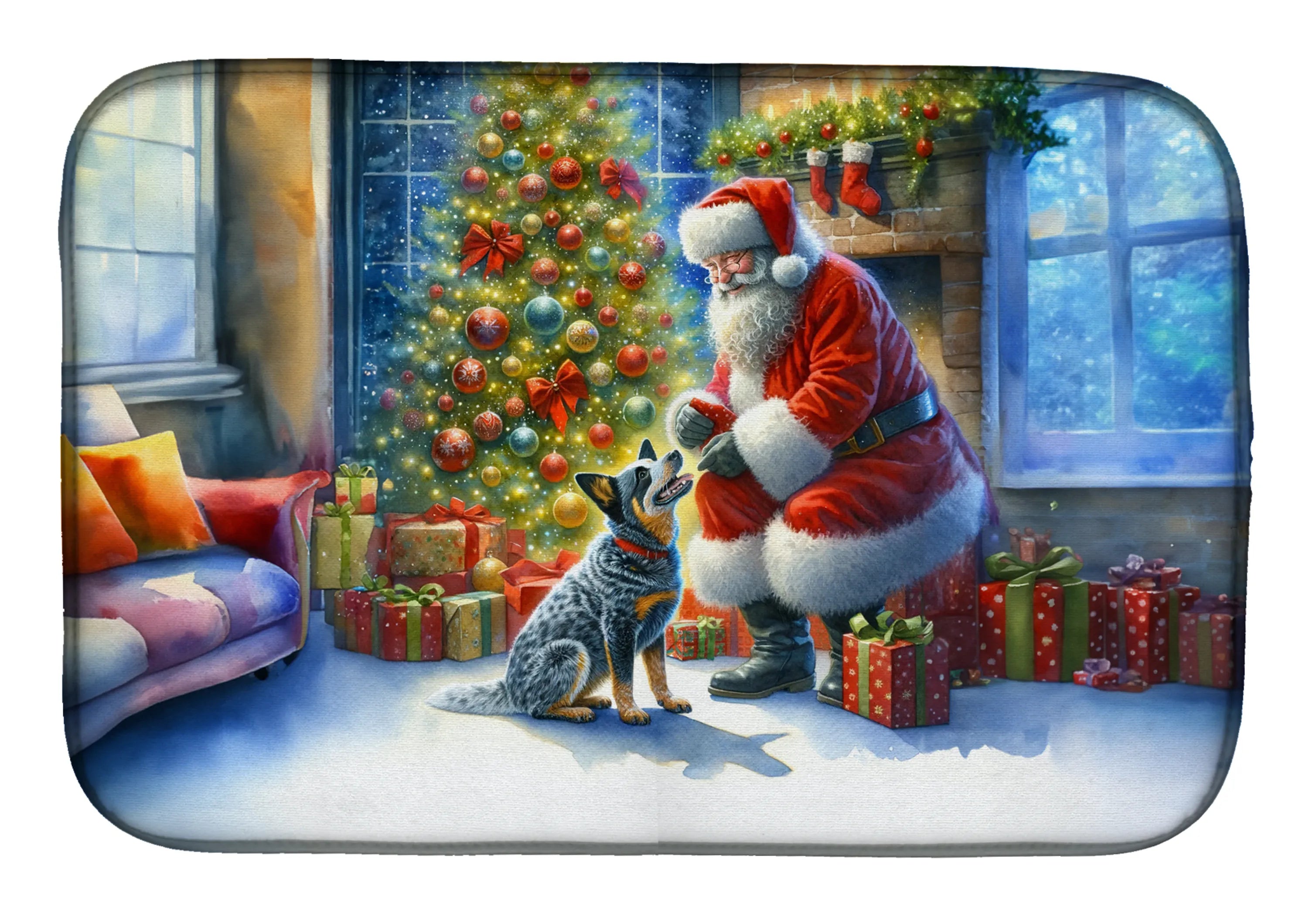 Moments with Santa Dish Drying Mat - Size: 14  X 21" | Pack Of: 1 | Collection name: Moments with santa
