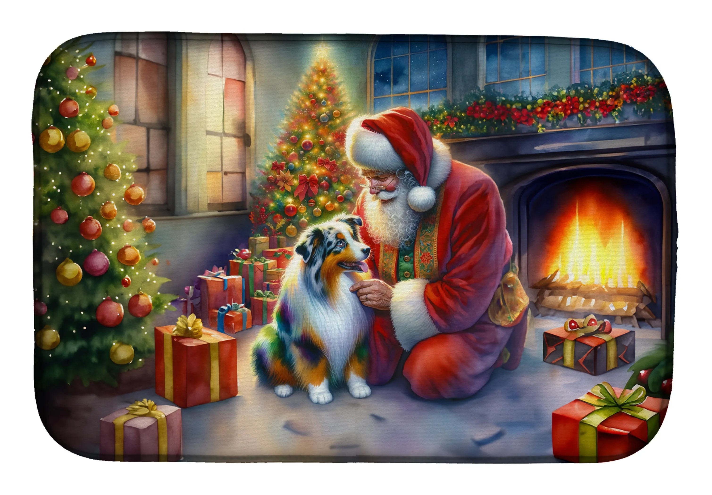 Moments with Santa Dish Drying Mat - Size: 14  X 21" | Pack Of: 1 | Collection name: Moments with santa