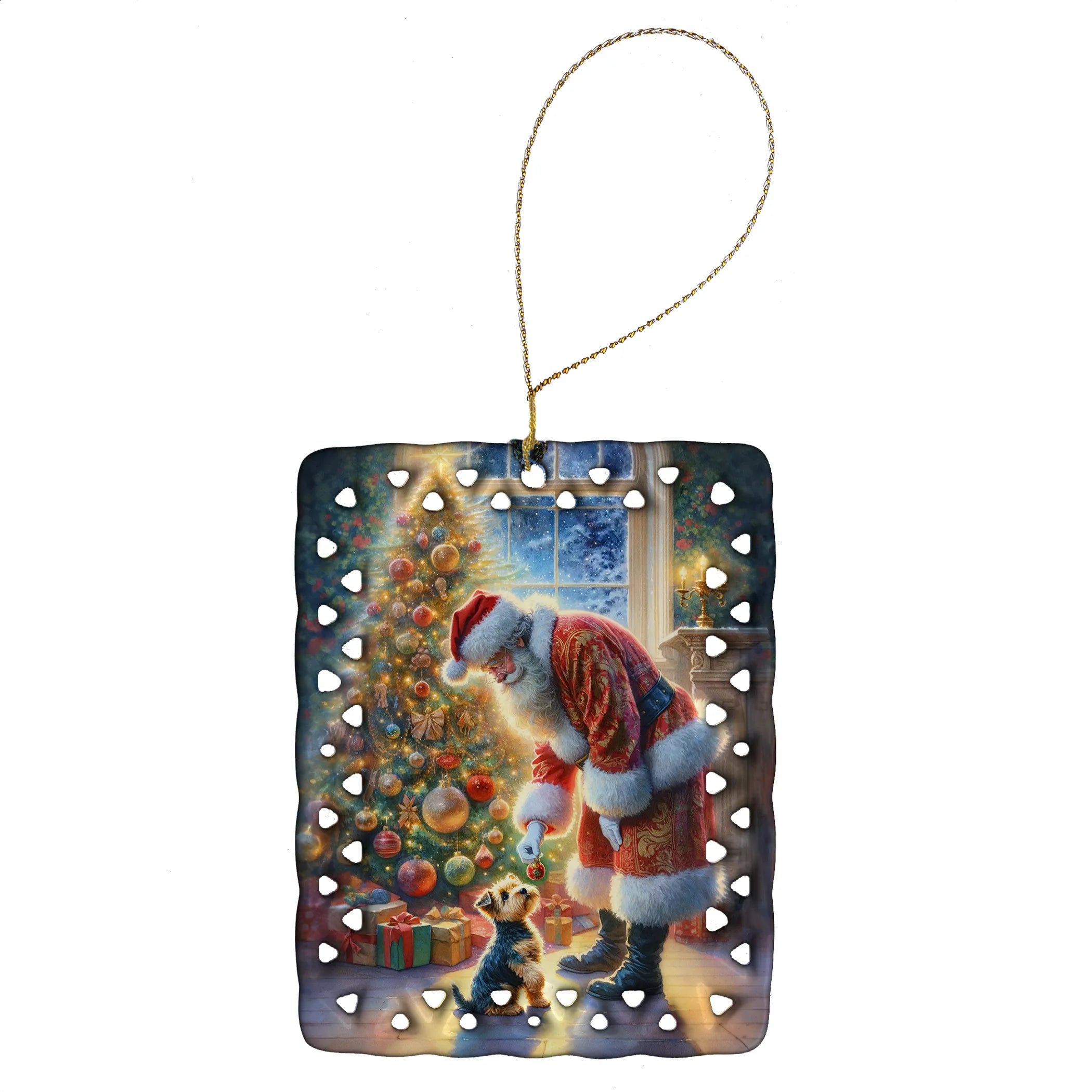 Moments with Santa Porcelain Ornament
