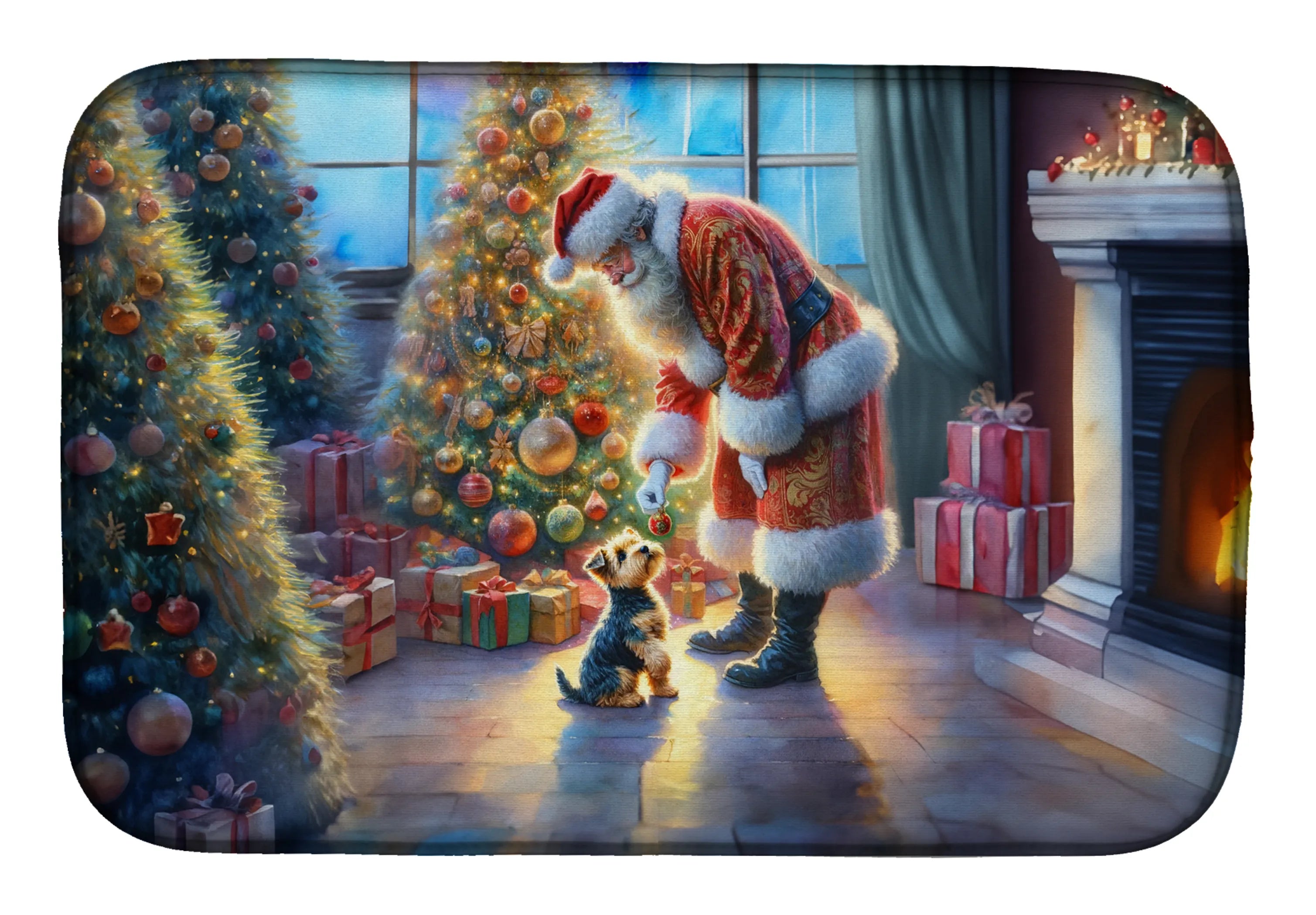 Moments with Santa Dish Drying Mat - Size: 14  X 21" | Pack Of: 1 | Collection name: Moments with santa