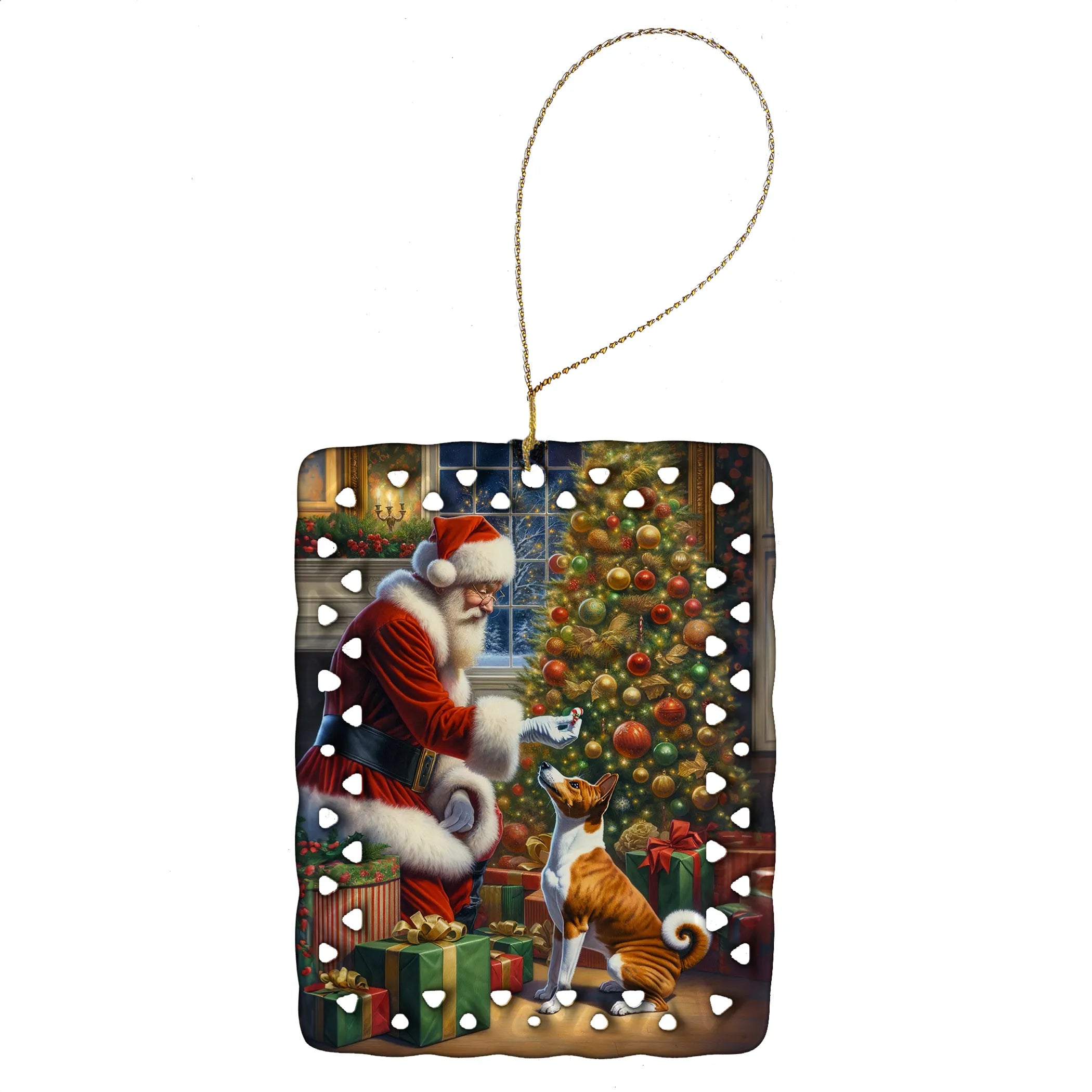 Moments with Santa Porcelain Ornament