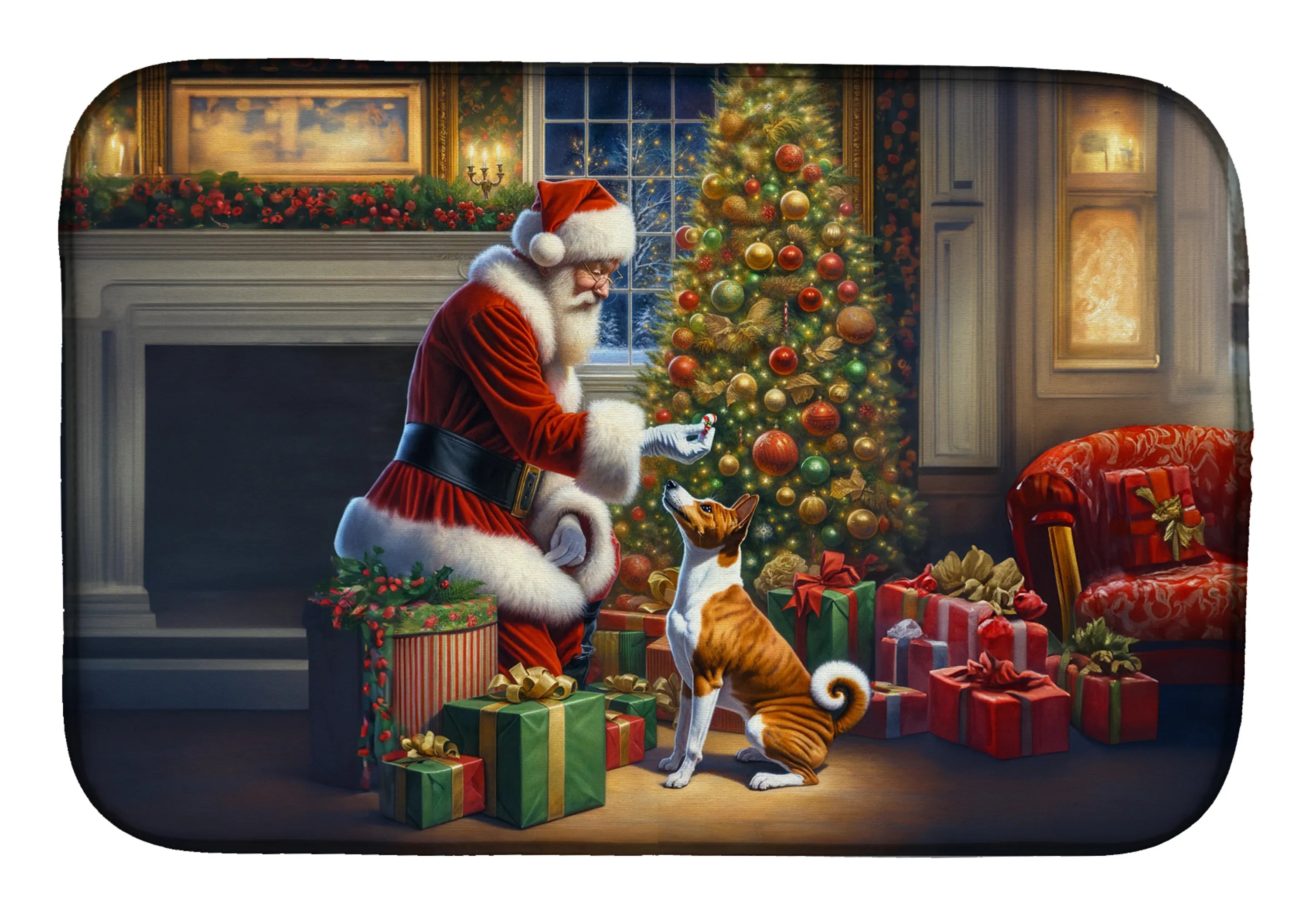 Moments with Santa Dish Drying Mat - Size: 14  X 21" | Pack Of: 1 | Collection name: Moments with santa