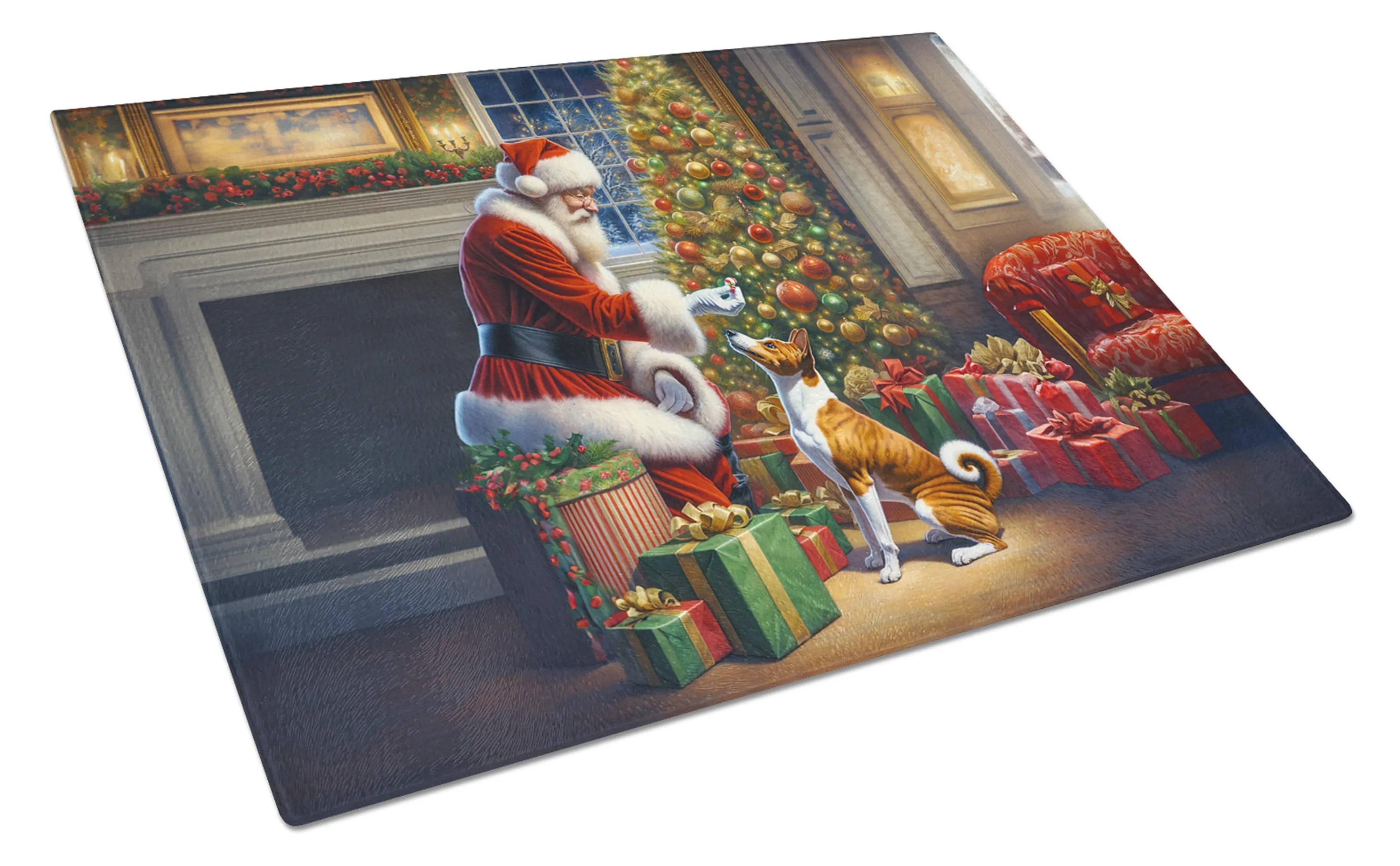 Moments with Santa Glass Cutting Board - Size: LARGE | Pack Of: 1 | Collection name: Moments with santa