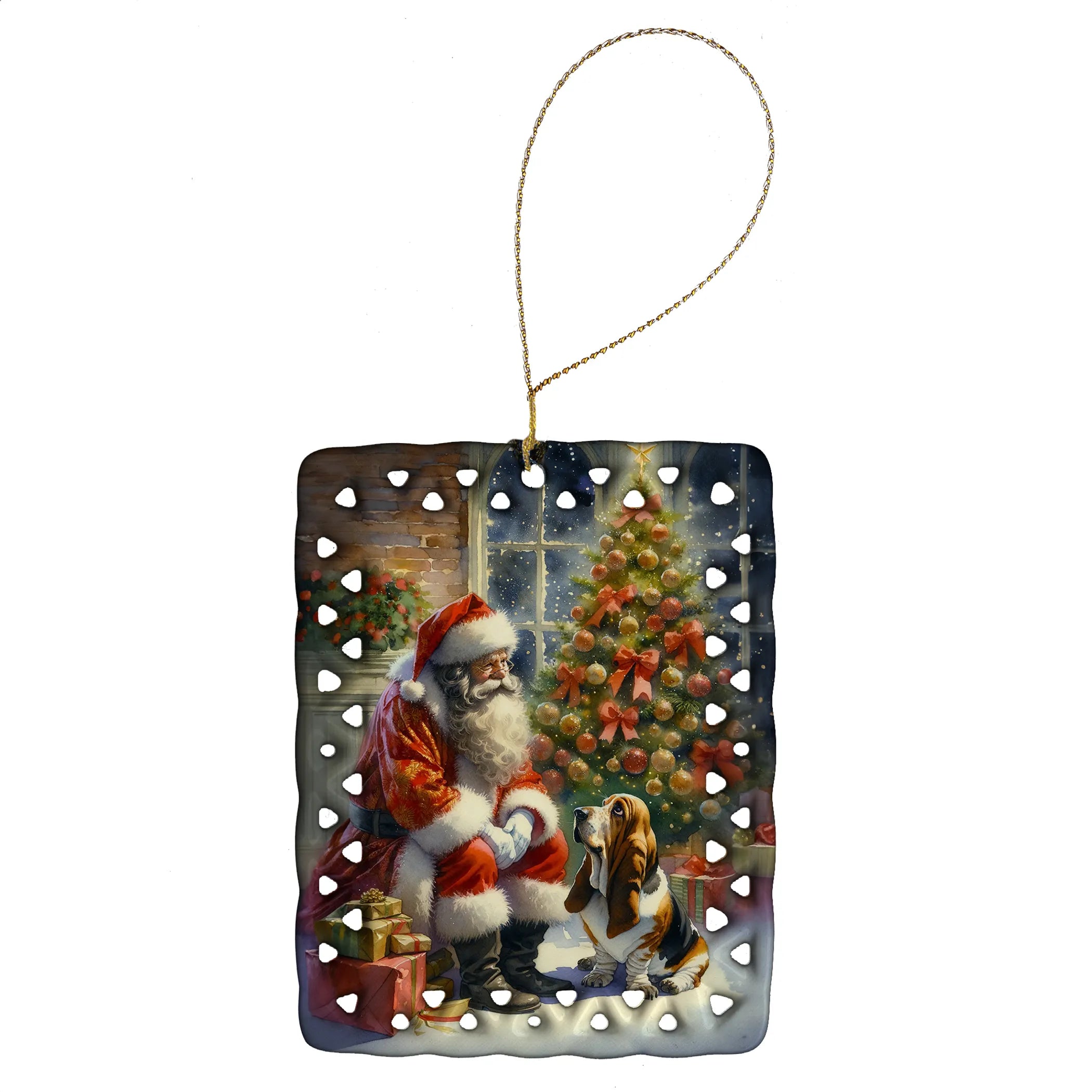 Moments with Santa Porcelain Ornament