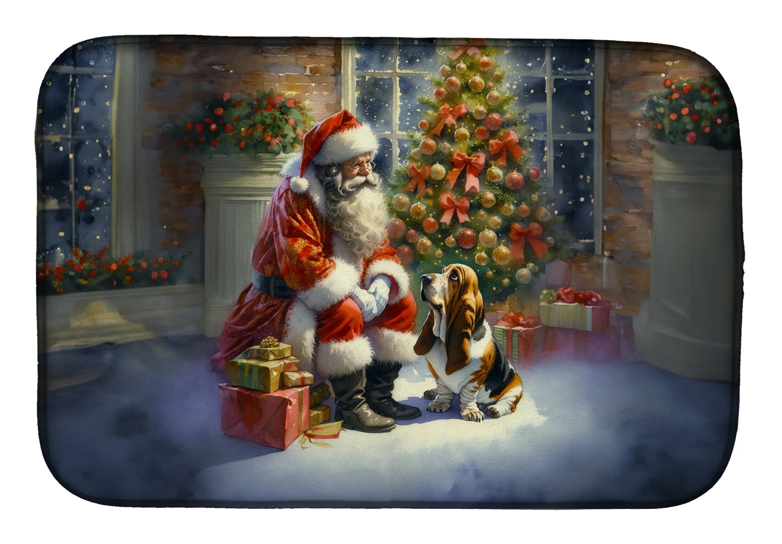 Moments with Santa Dish Drying Mat - Size: 14  X 21" | Pack Of: 1 | Collection name: Moments with santa