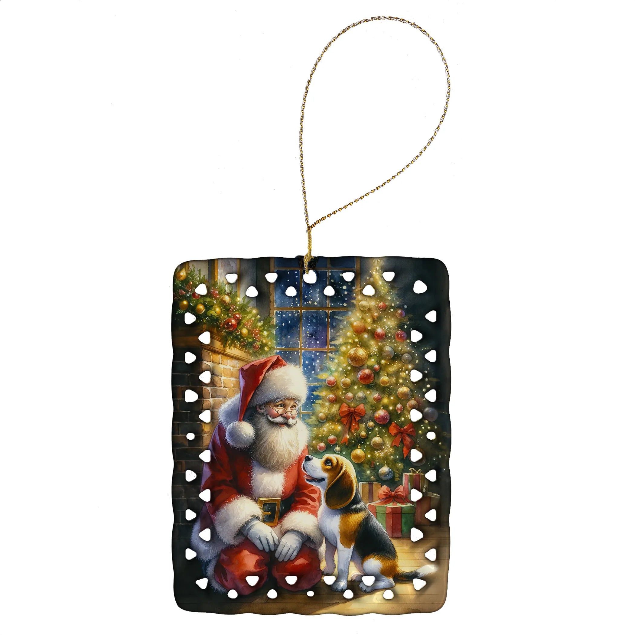 Moments with Santa Porcelain Ornament