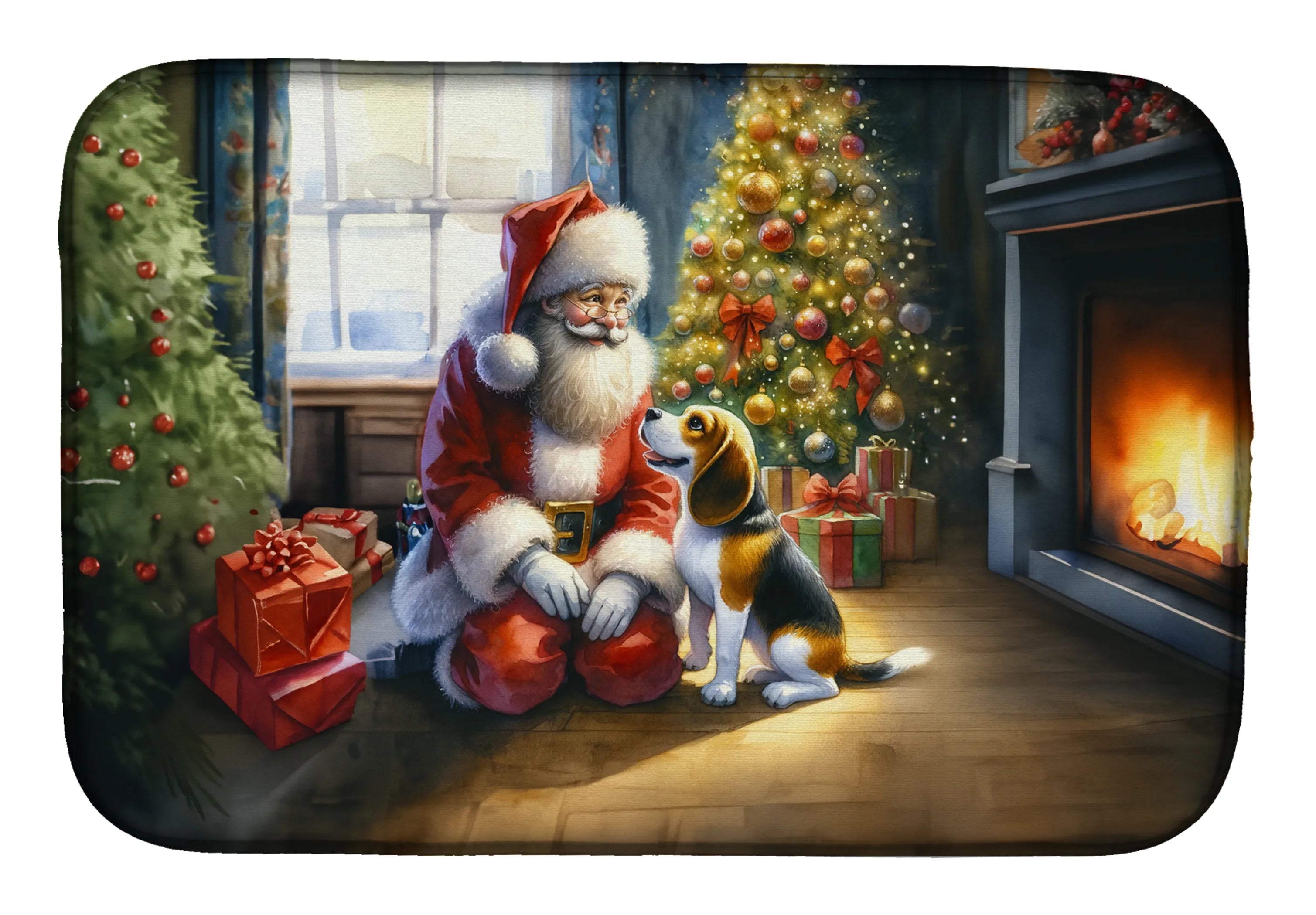 Moments with Santa Dish Drying Mat - Size: 14  X 21" | Pack Of: 1 | Collection name: Moments with santa