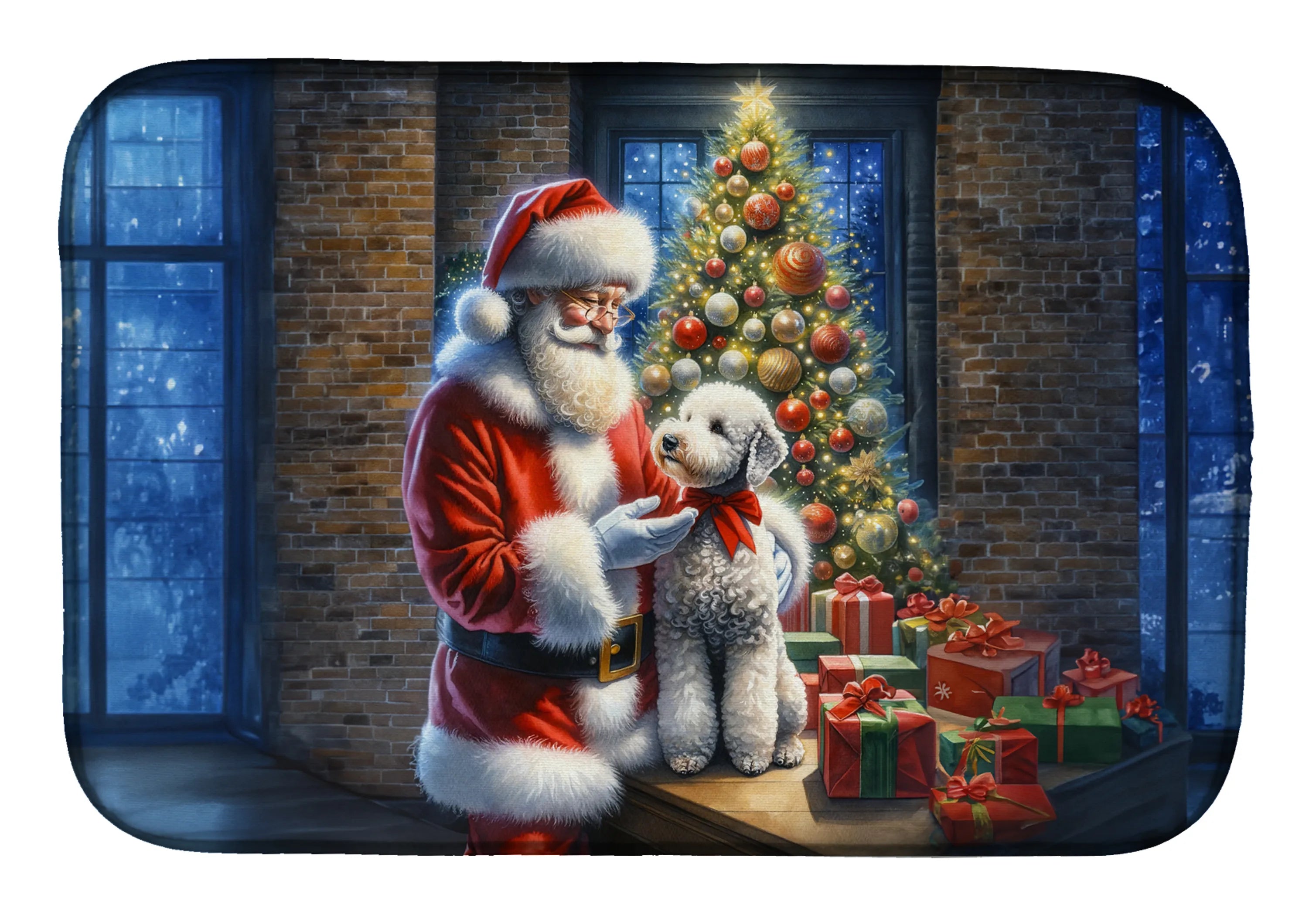 Moments with Santa Dish Drying Mat - Size: 14  X 21" | Pack Of: 1 | Collection name: Moments with santa