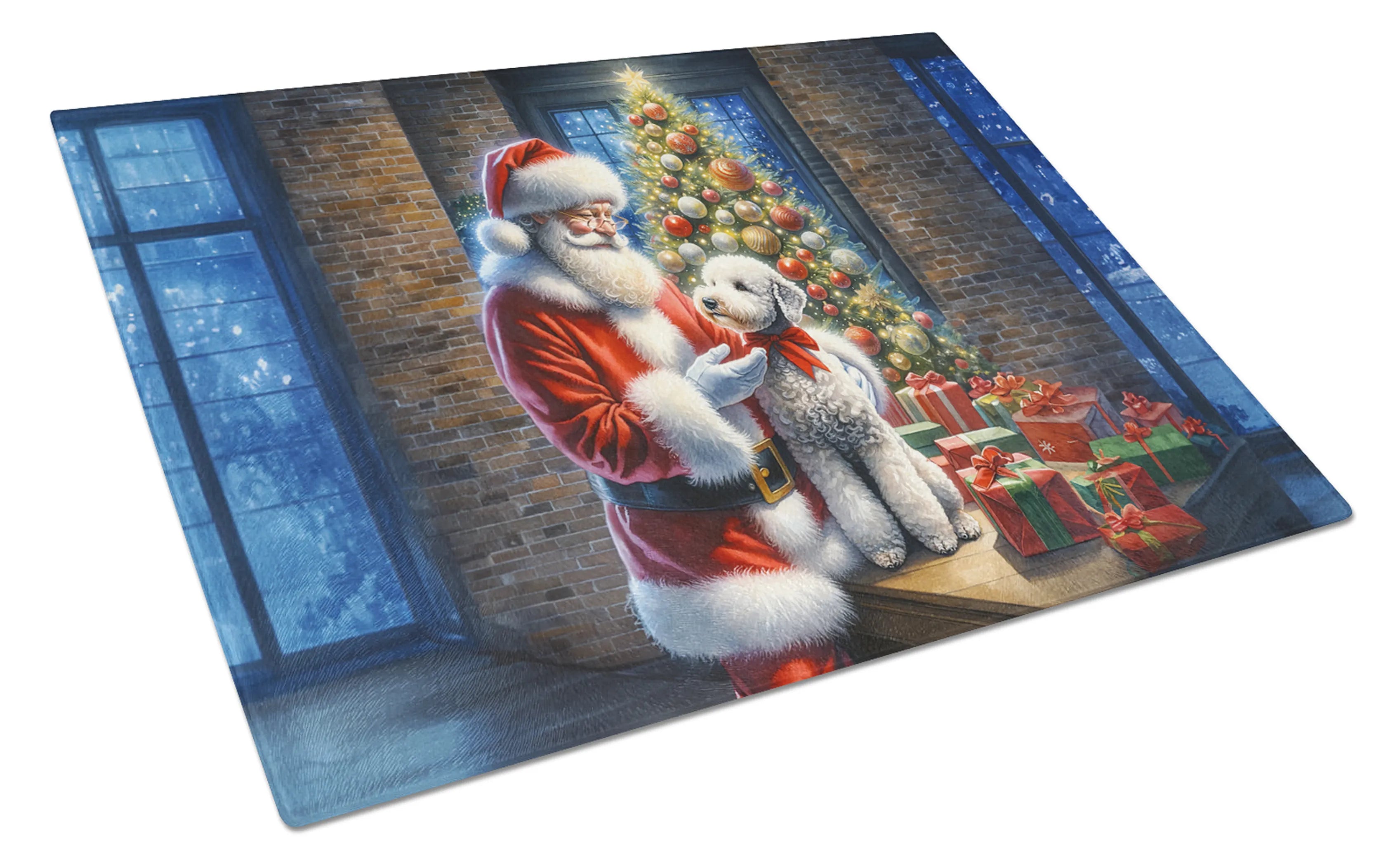 Moments with Santa Glass Cutting Board - Size: LARGE | Pack Of: 1 | Collection name: Moments with santa