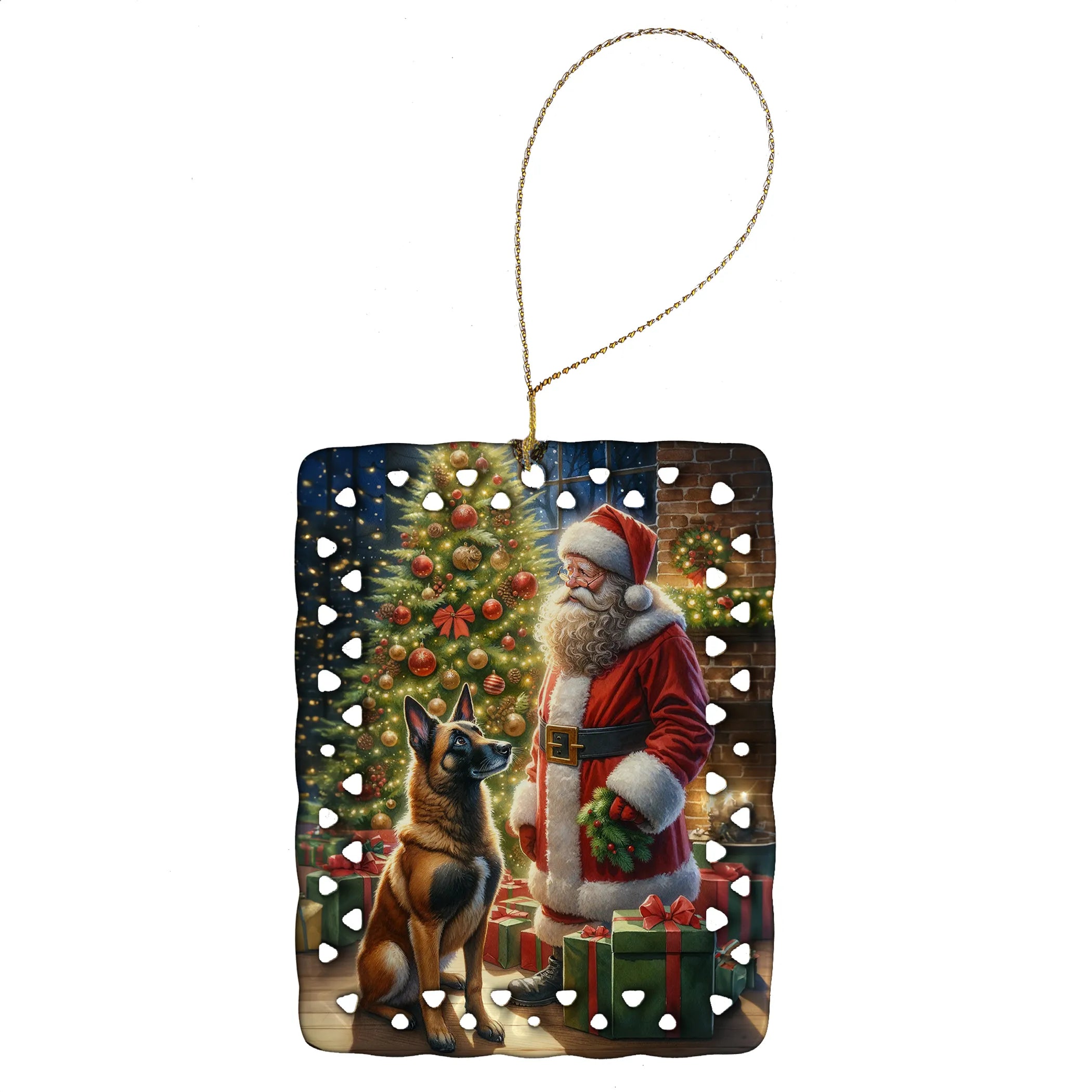 Moments with Santa Porcelain Ornament