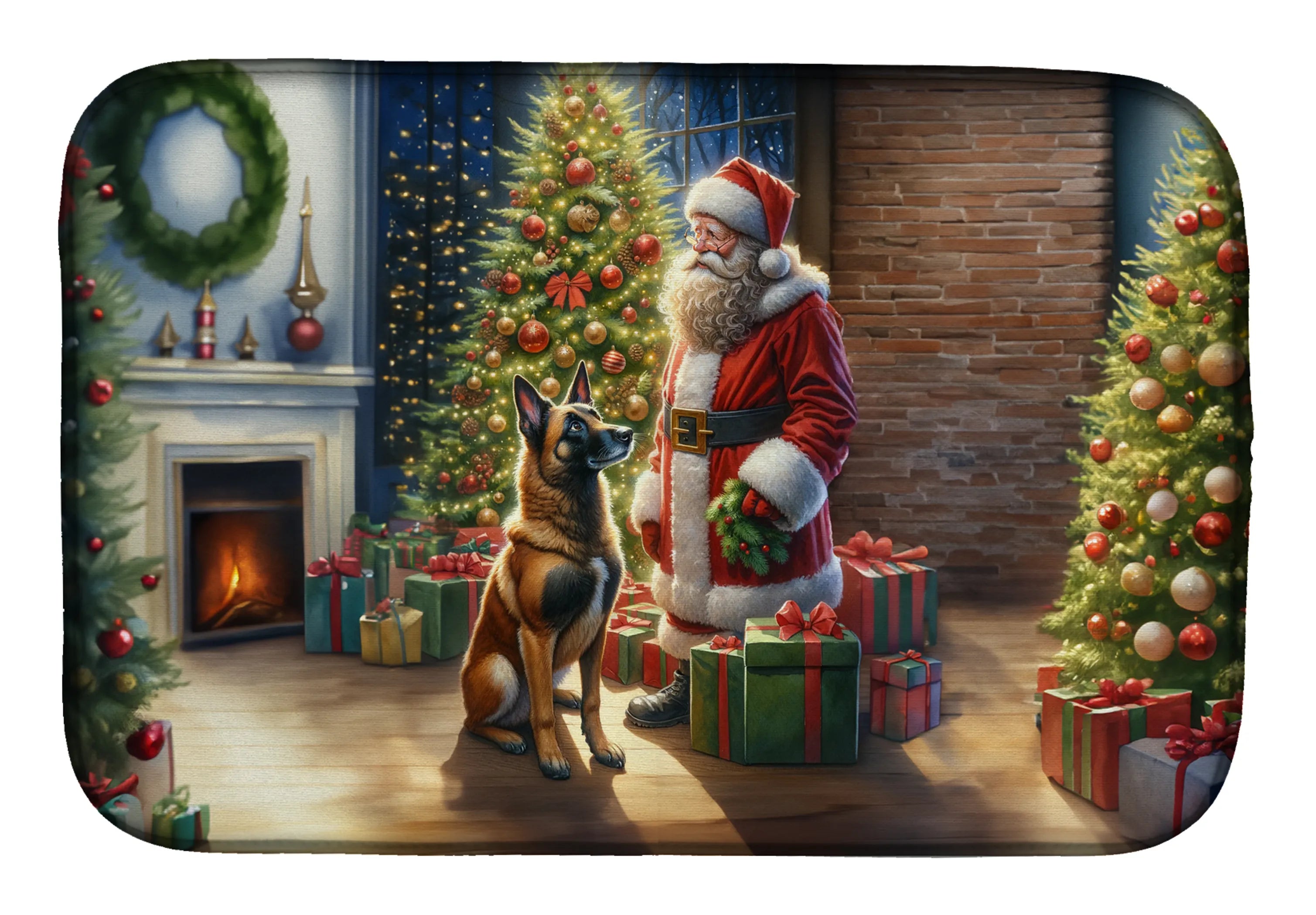 Moments with Santa Dish Drying Mat - Size: 14  X 21" | Pack Of: 1 | Collection name: Moments with santa